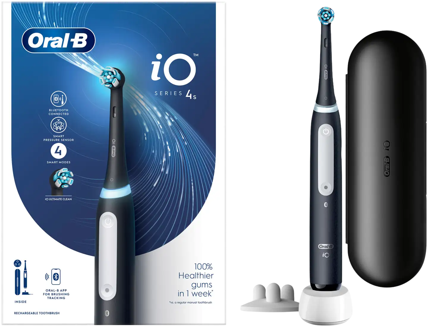 Oral-B iO 4S Black -Sähköhammasharja Braun-tekniikalla - 1