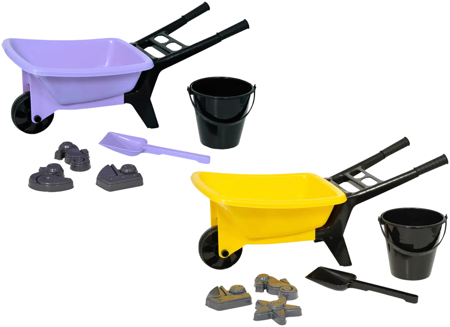 Plasto kottikärrysetti, 6 osaa, lila