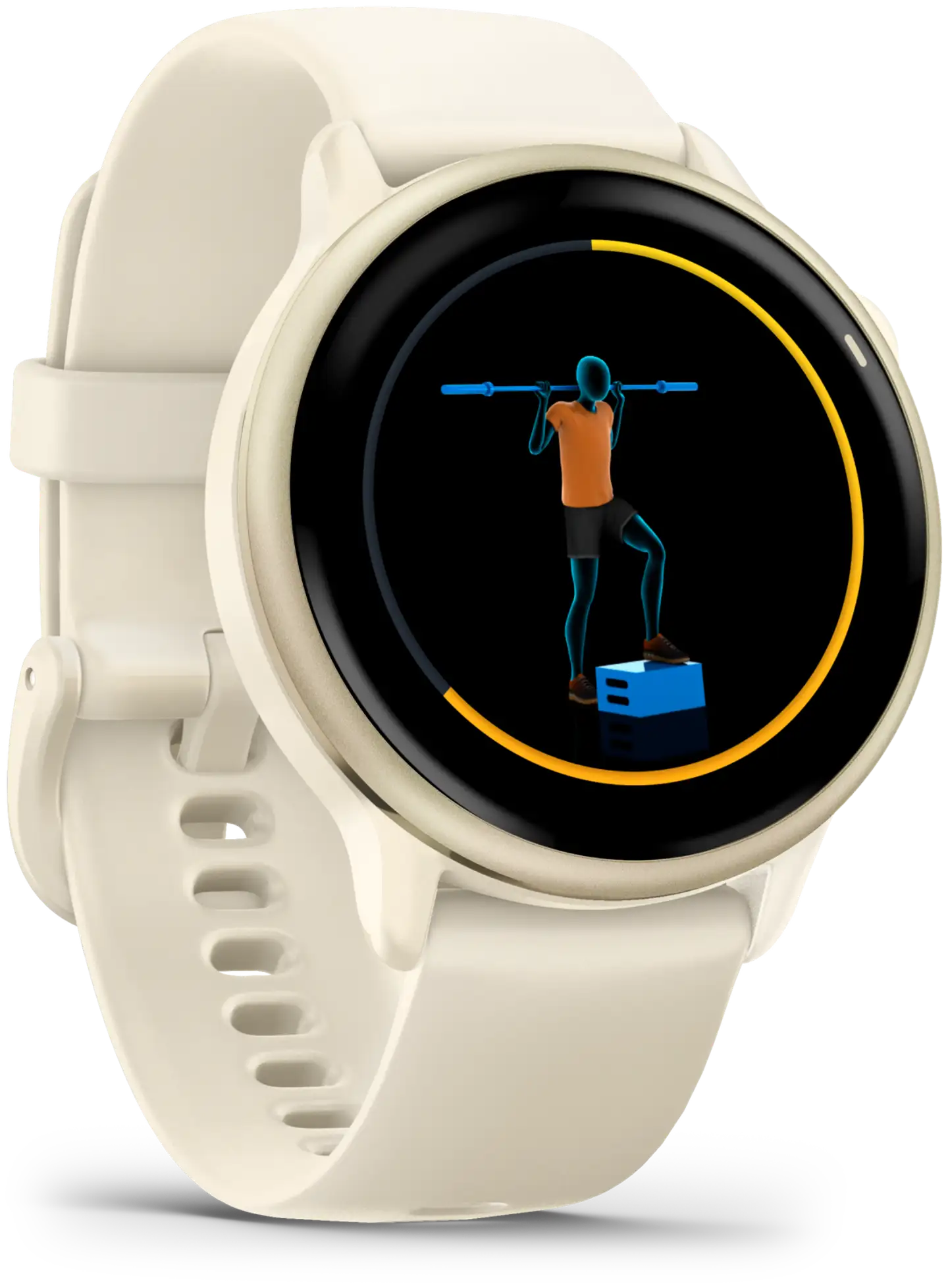 Garmin älykello Vivoactive 6 vaalea kulta ja luunvärinen hihna - 5