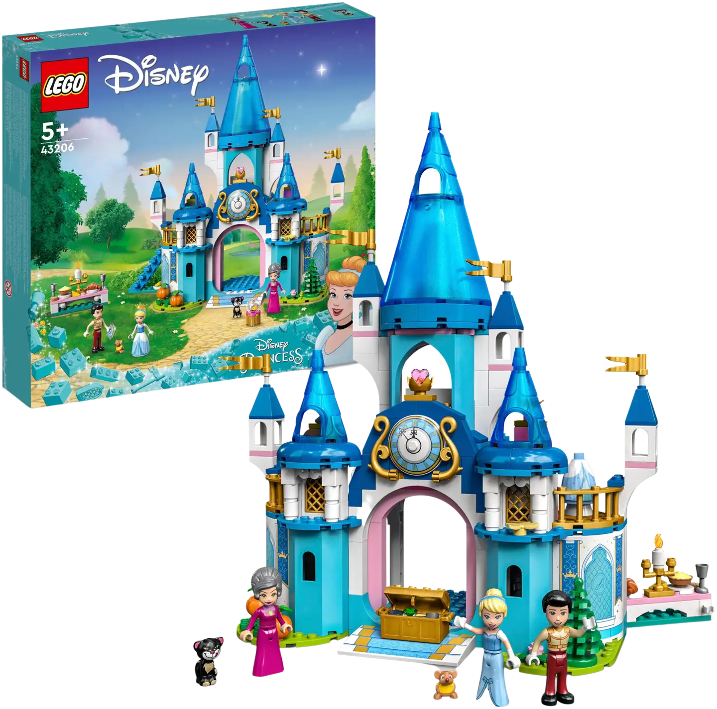 LEGO® Disney 43206 Tuhkimon ja prinssi Uljaan linna - 1