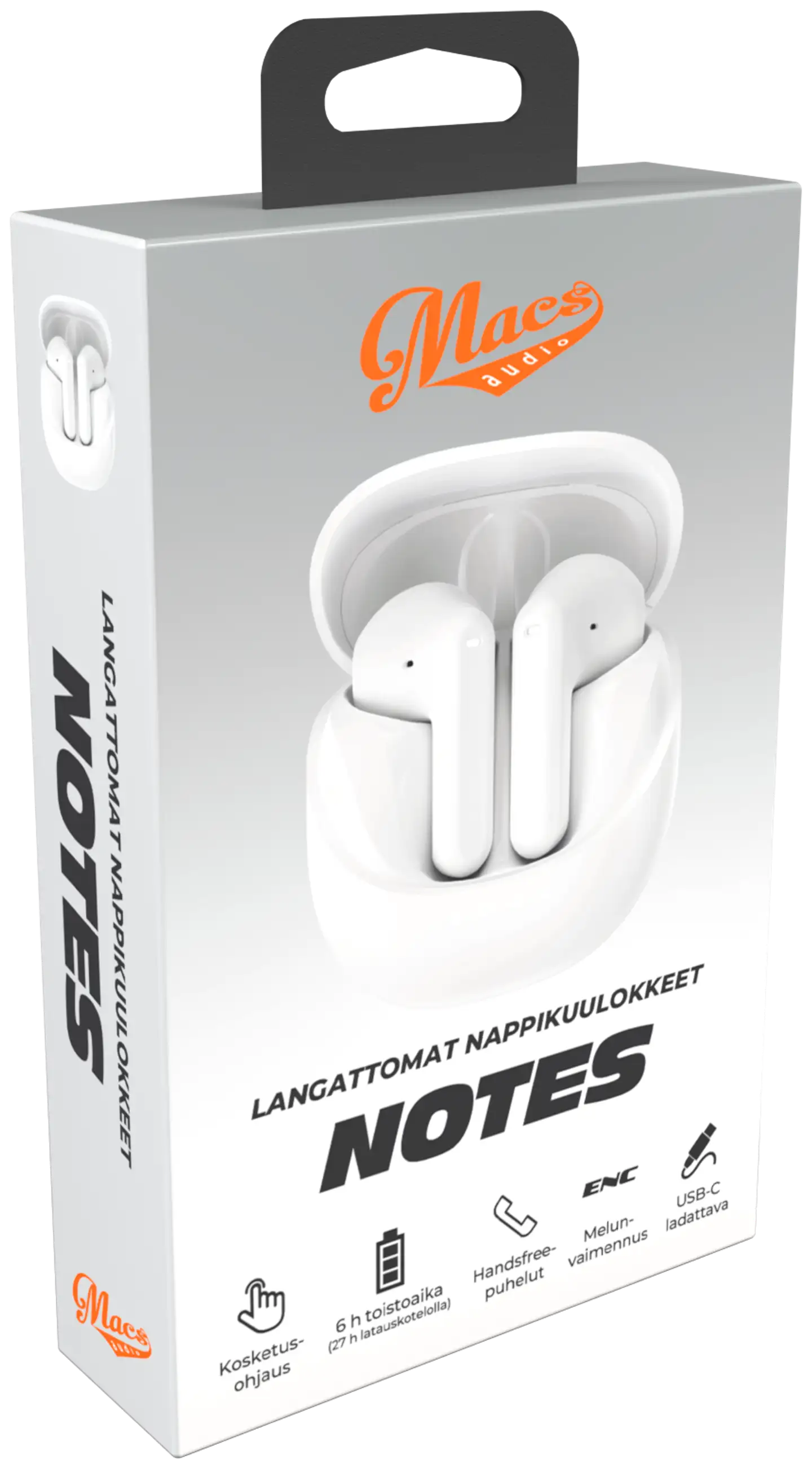 Macs langattomat nappikuulokkeet Notes valkoinen - 2