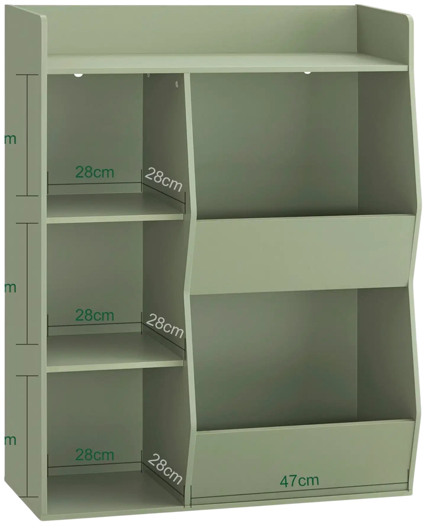 SoBuy lastenhylly vihreä KMB55-K-GR - 3