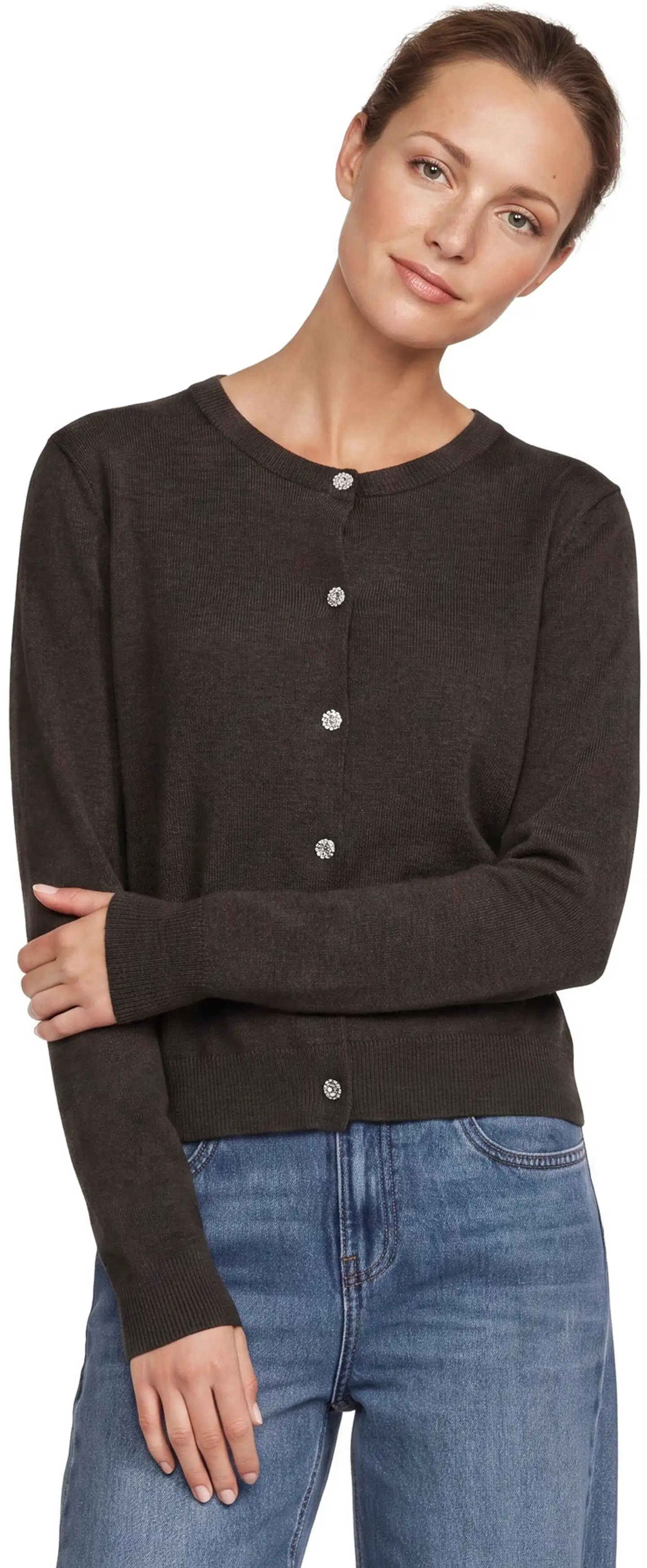 London Fog naisten merinoneuletakki 213L263604 - brown - 1