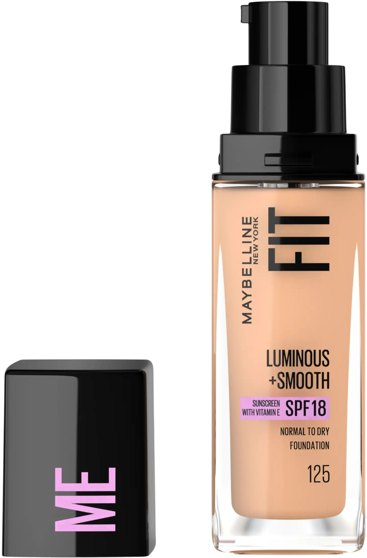 Maybelline New York  Fit Me Luminous & Smooth 125 Nude Beige -meikkivoide 30ml - 2