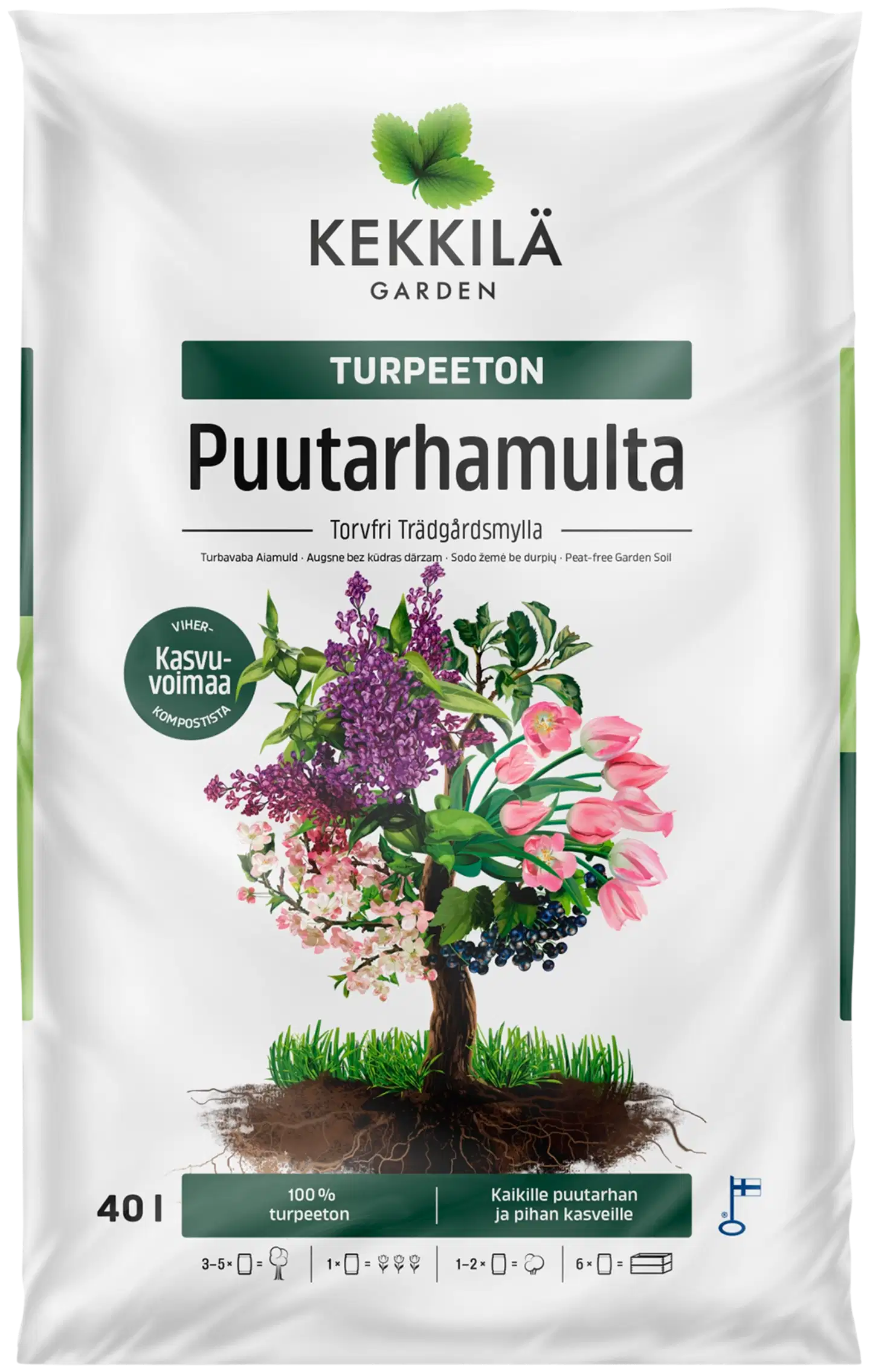 Kekkilä turpeeton Puutarhamulta 40 l