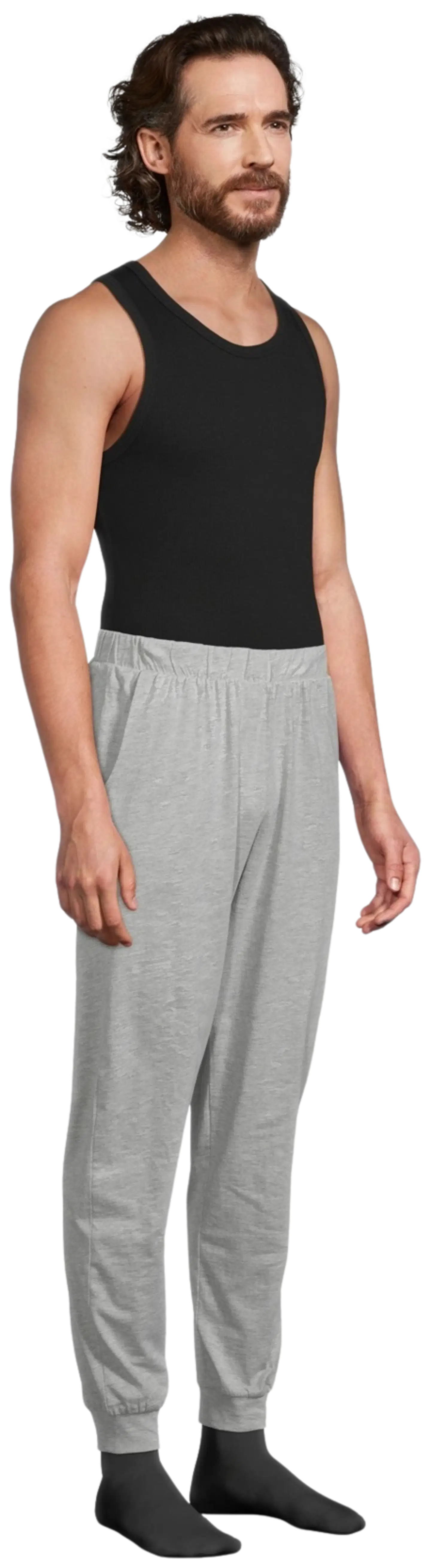 House miesten pyjamahousut 191H382210 - Vaaleanharmaa - 4