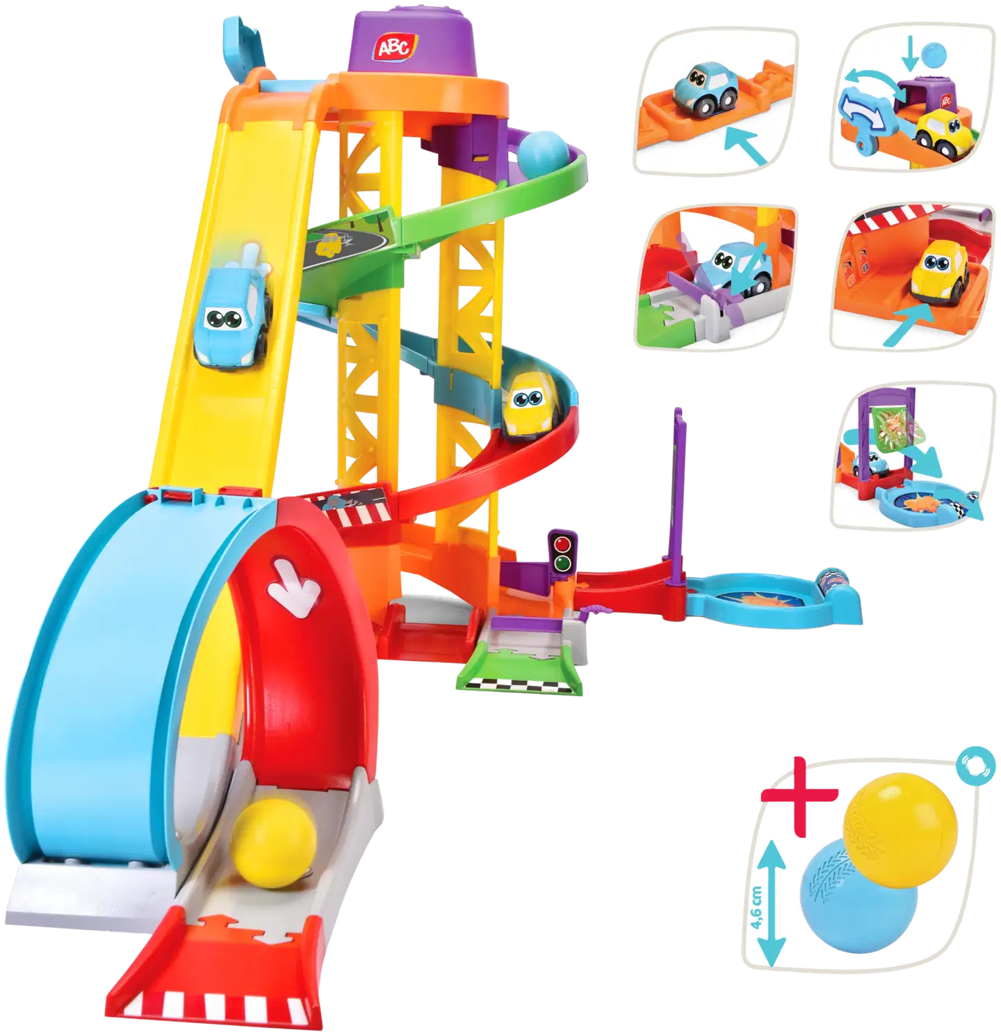 Dickie Toys - ABC Race N Loop rata, 2 autoa ja 2 kuulaa - 4
