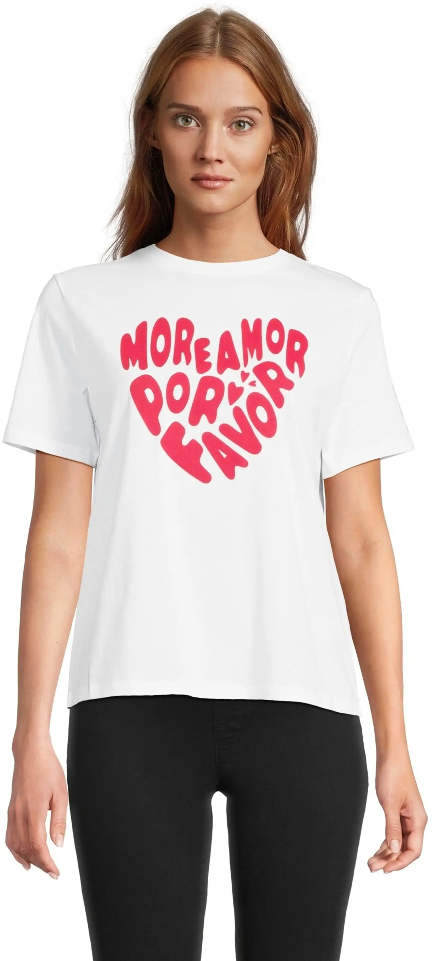 TEX naisten T-paita sydän I274586 - white 2 - 1