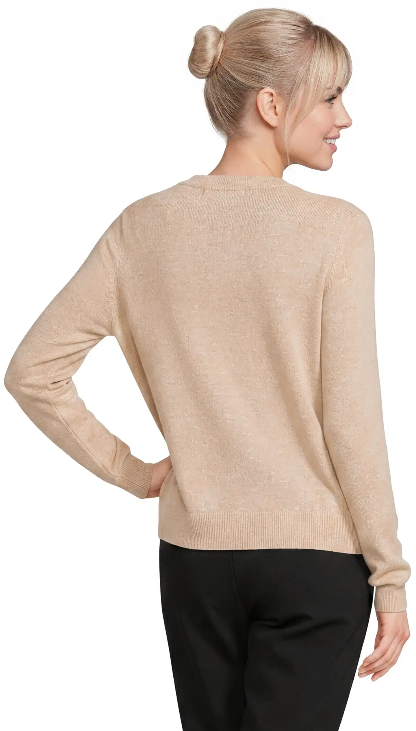 London Fog naisten merinovillaneule 213L264007 - beige - 3