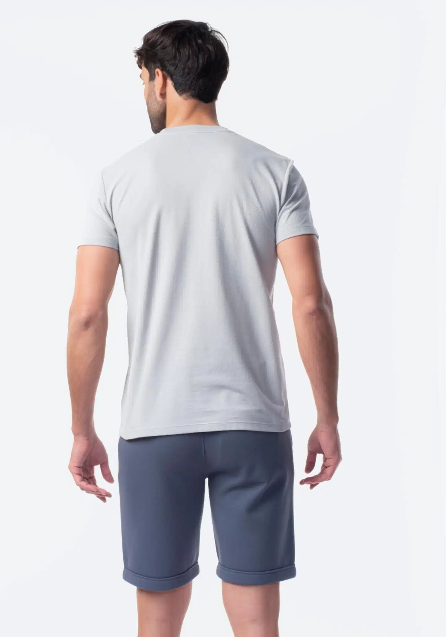 TEX miesten pikeekankaiset joggershortsit I275371 - Glacier - 2