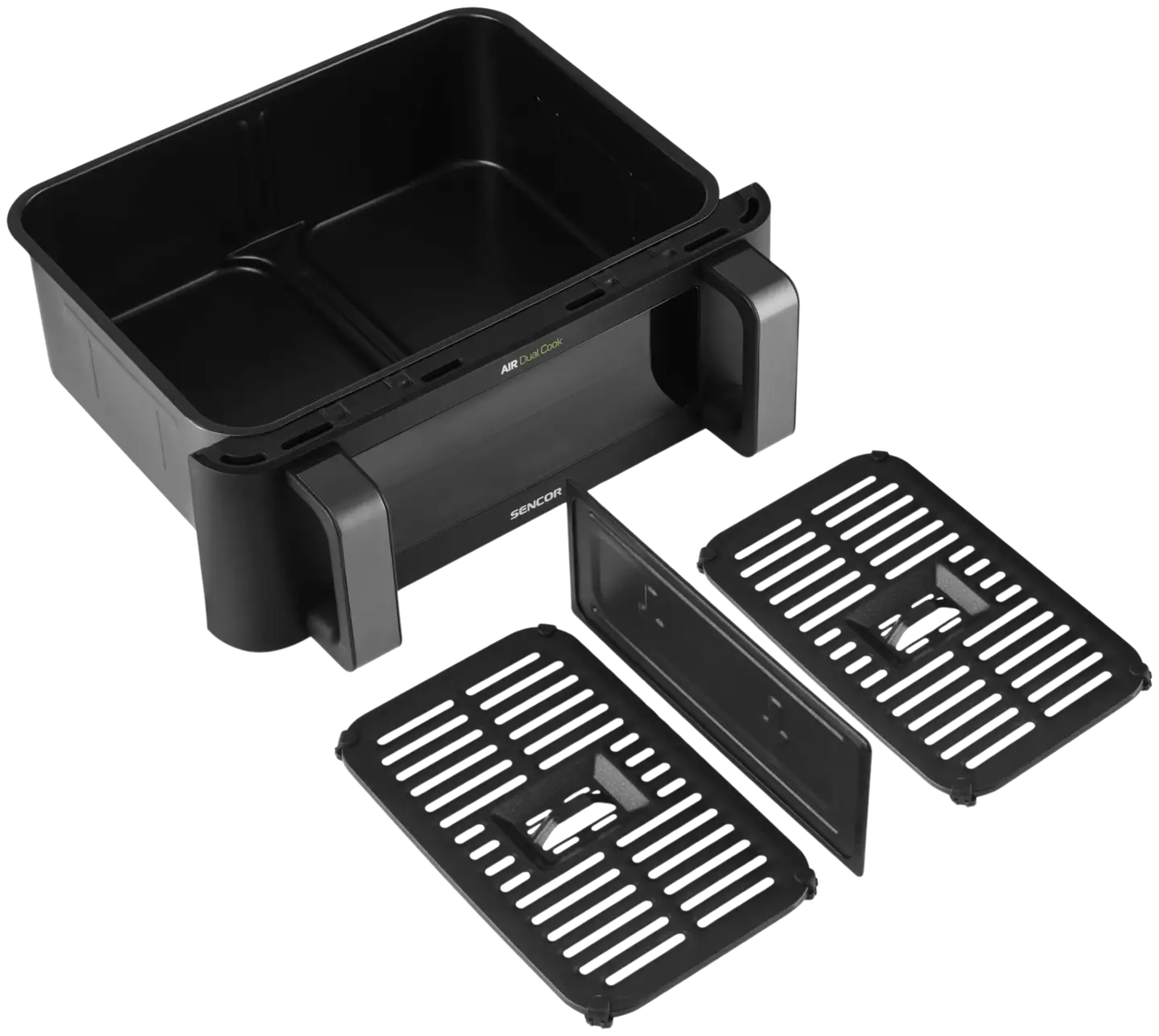 Sencor dual air fryer kiertoilmakypsennin SFR 9650BK musta - 6