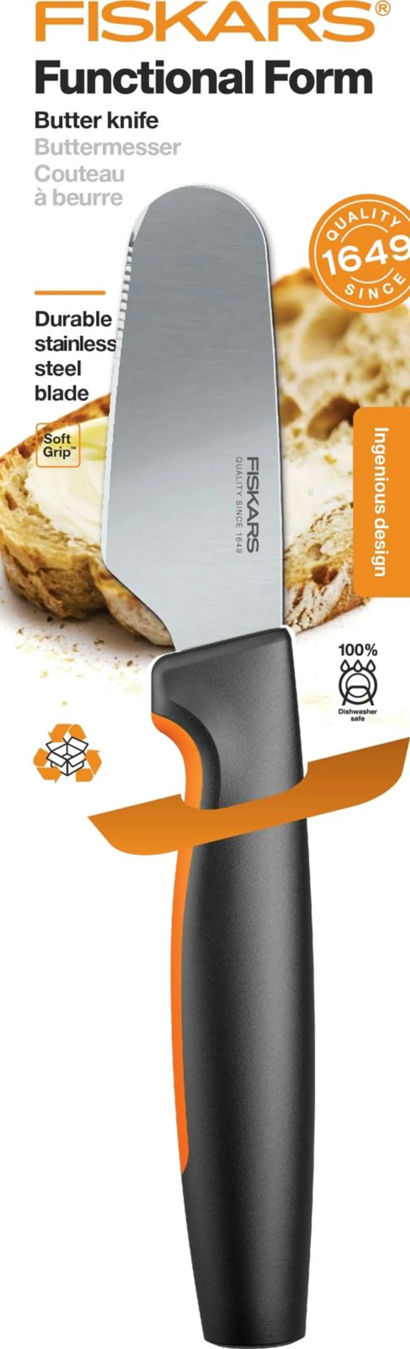 Fiskars Functional Form Voiveitsi musta 8 cm - 2