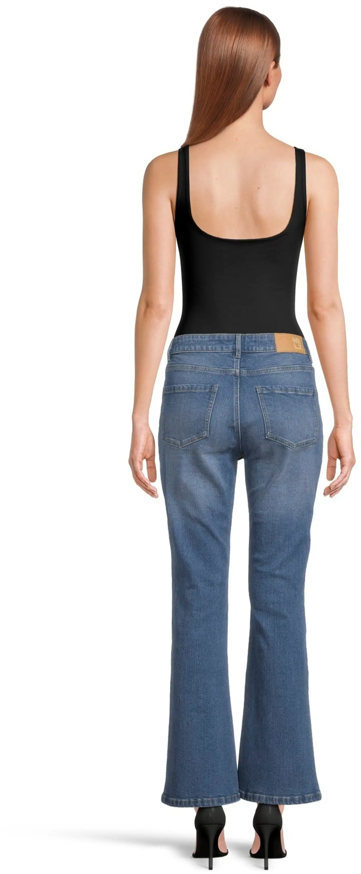 WKLY. naisten farkut Flare fit - Tinted d.blue - 3