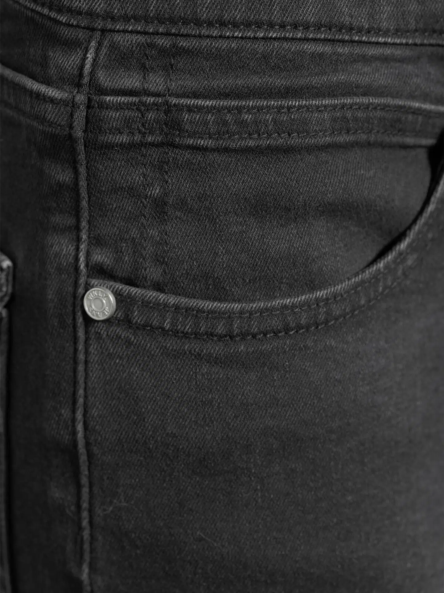 WKLY. naisten flare leg -farkut, matala istuvuus, koristeelliset läppätakataskut 222W282680 - Black denim - 5