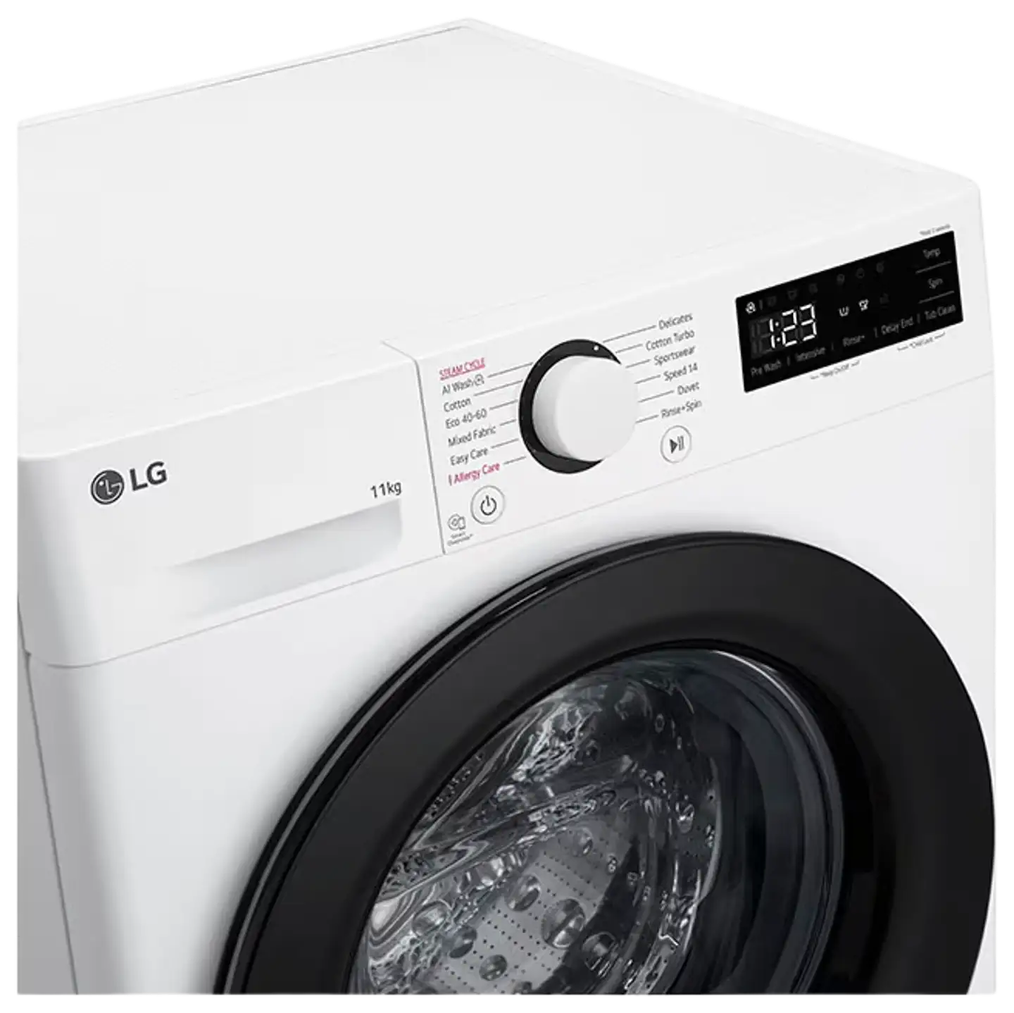 LG edestä täytettävä pyykinpesukone F4Y5EYP6W 11kg valkoinen - 5