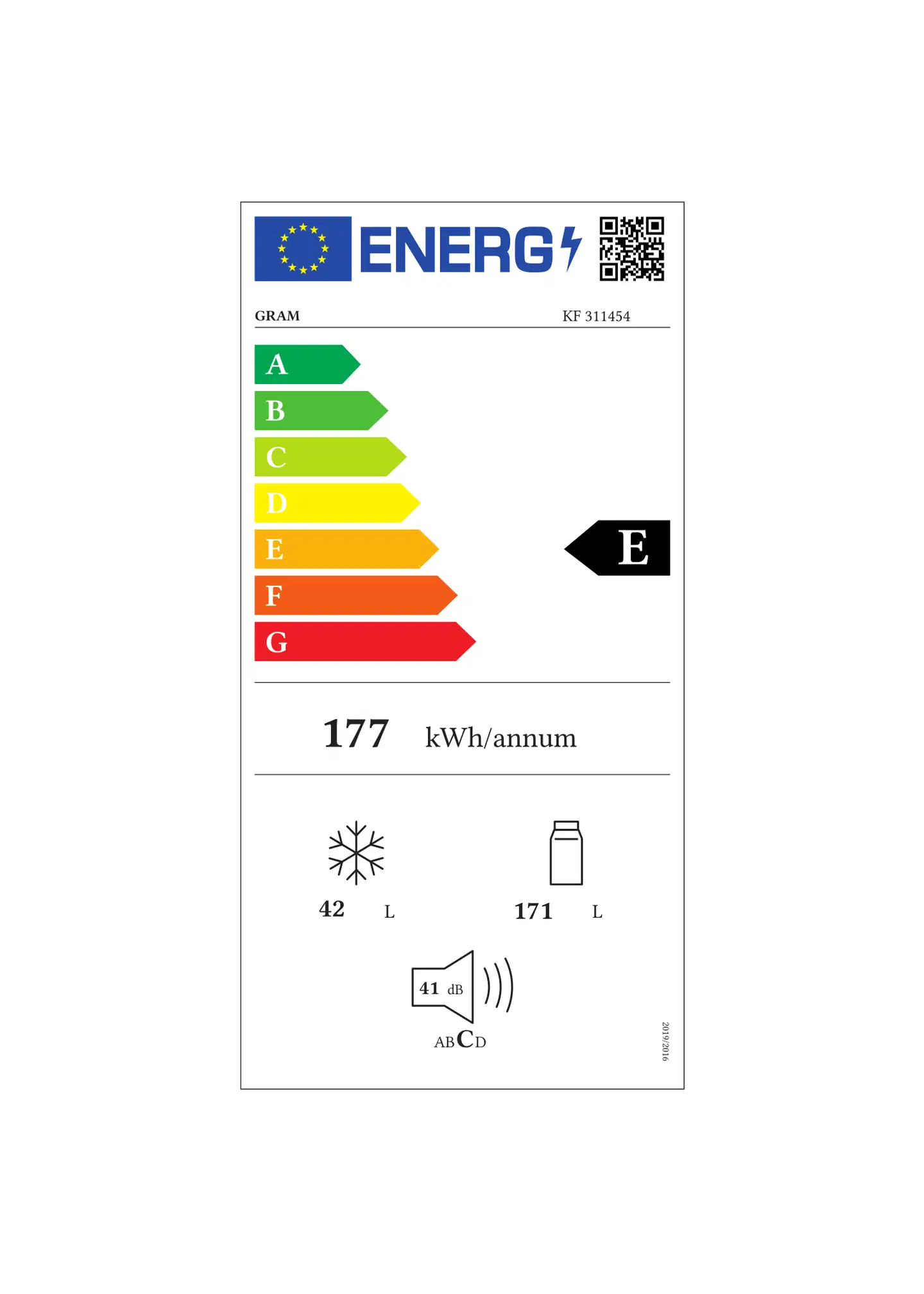 GRAM jenkkikaappi KF 311454 valkoinen - 3