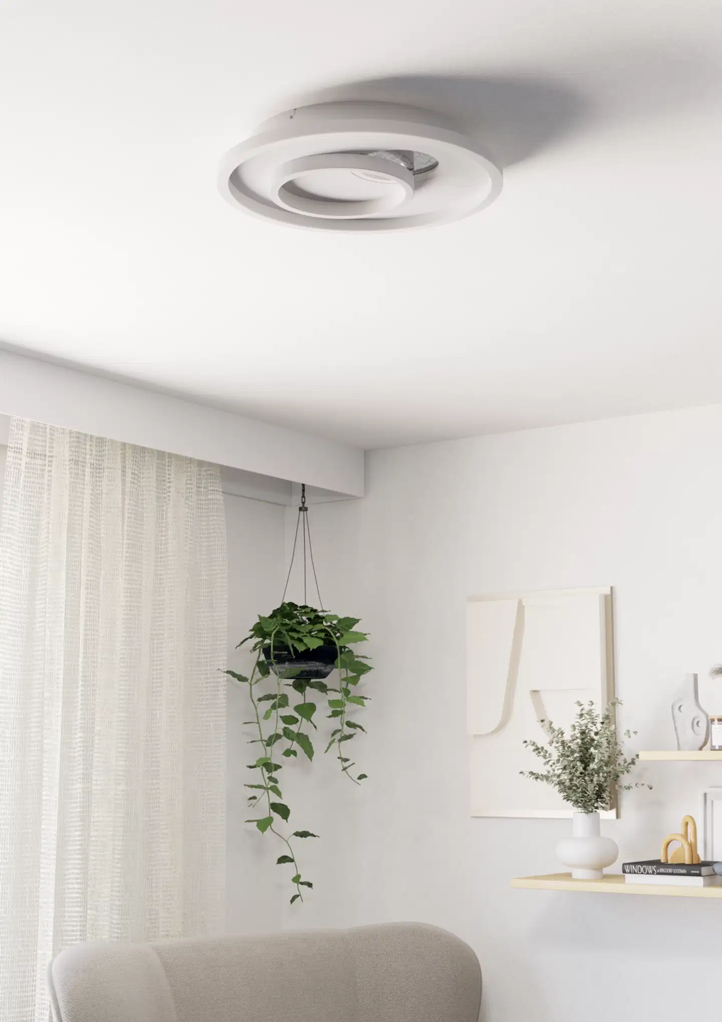 EGLO kattovalaisin Tiriolo LED 14W/8,5W 38 cm valkoinen/hopea - 6