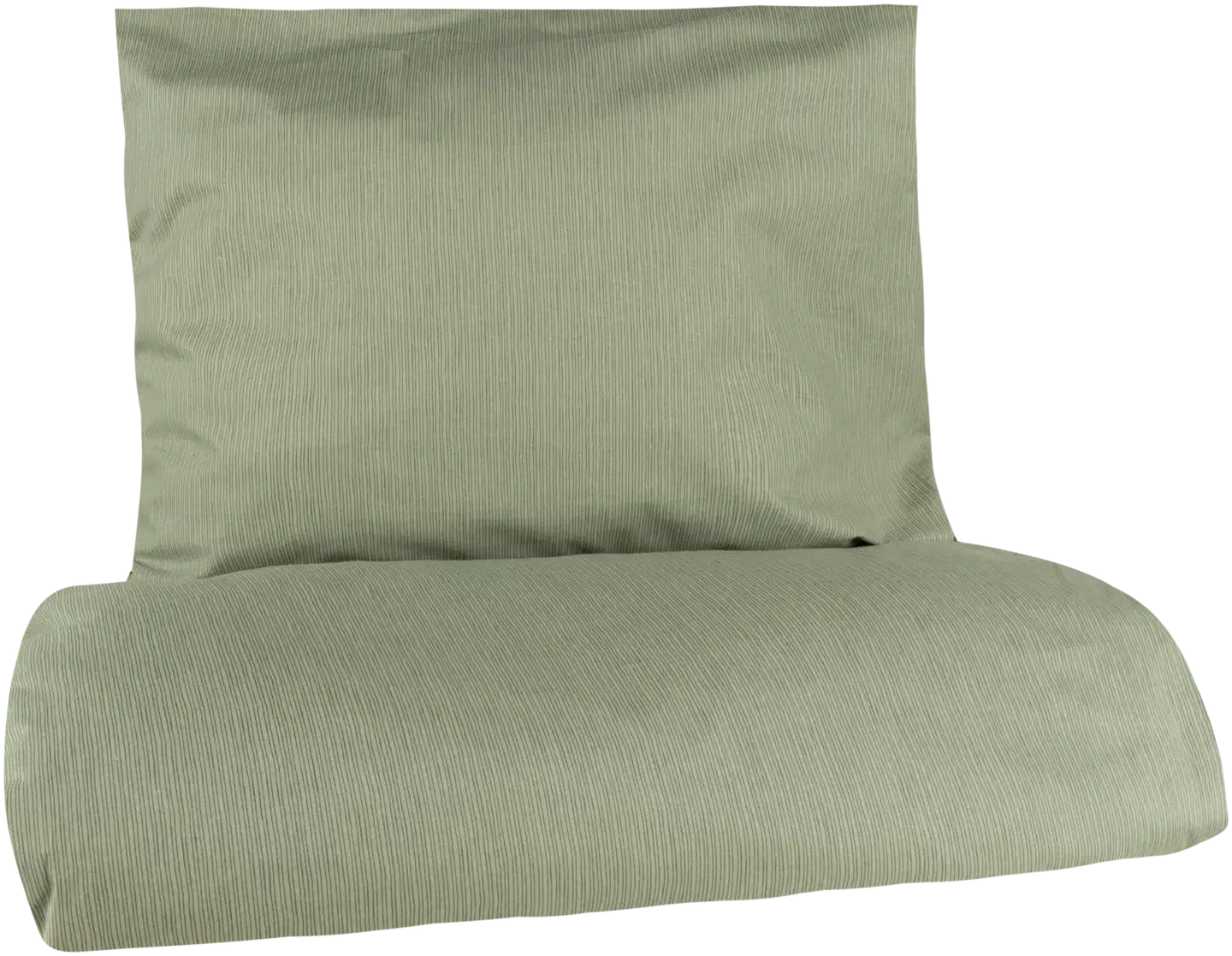 Xtra pussilakanasetti Pinstripe 150x210 cm tummanvihreä - 1
