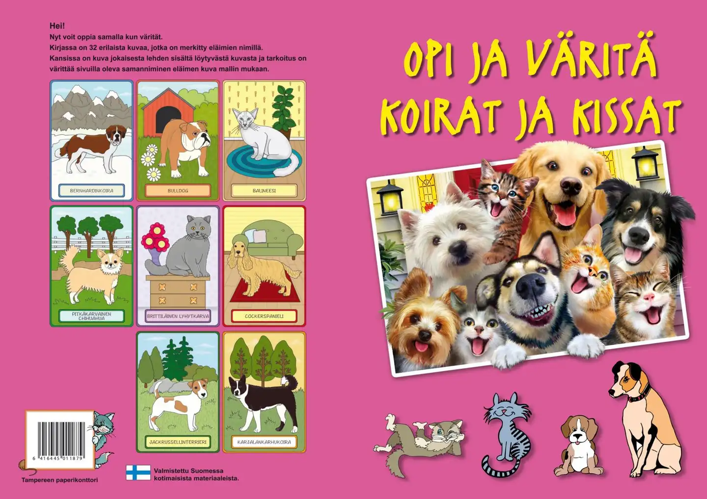 Opi ja väritä kirjat A4 - 5