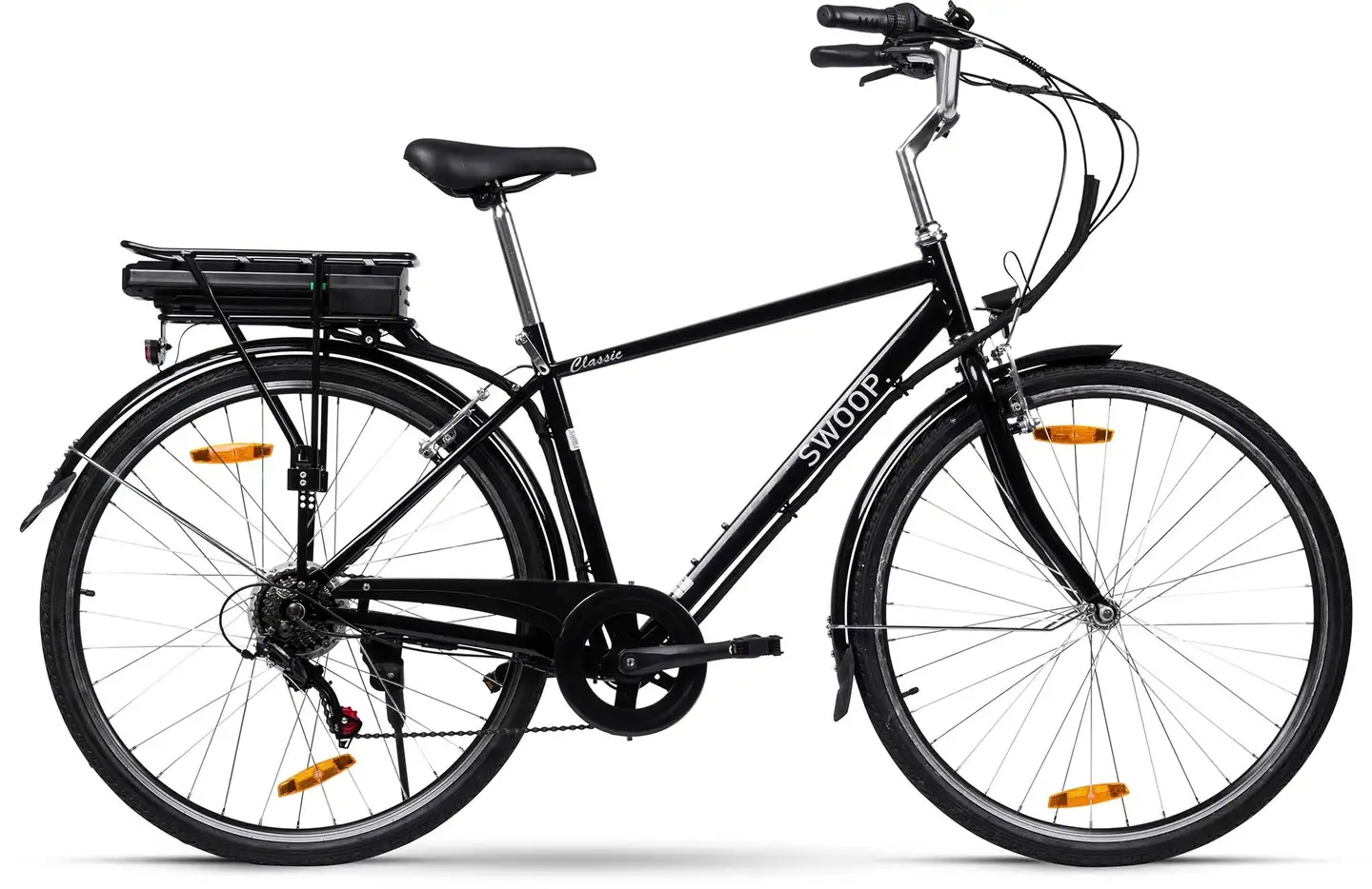 Swoop sähköpyörä Classic 28" 7-vaihdetta 36V/250W musta - 1