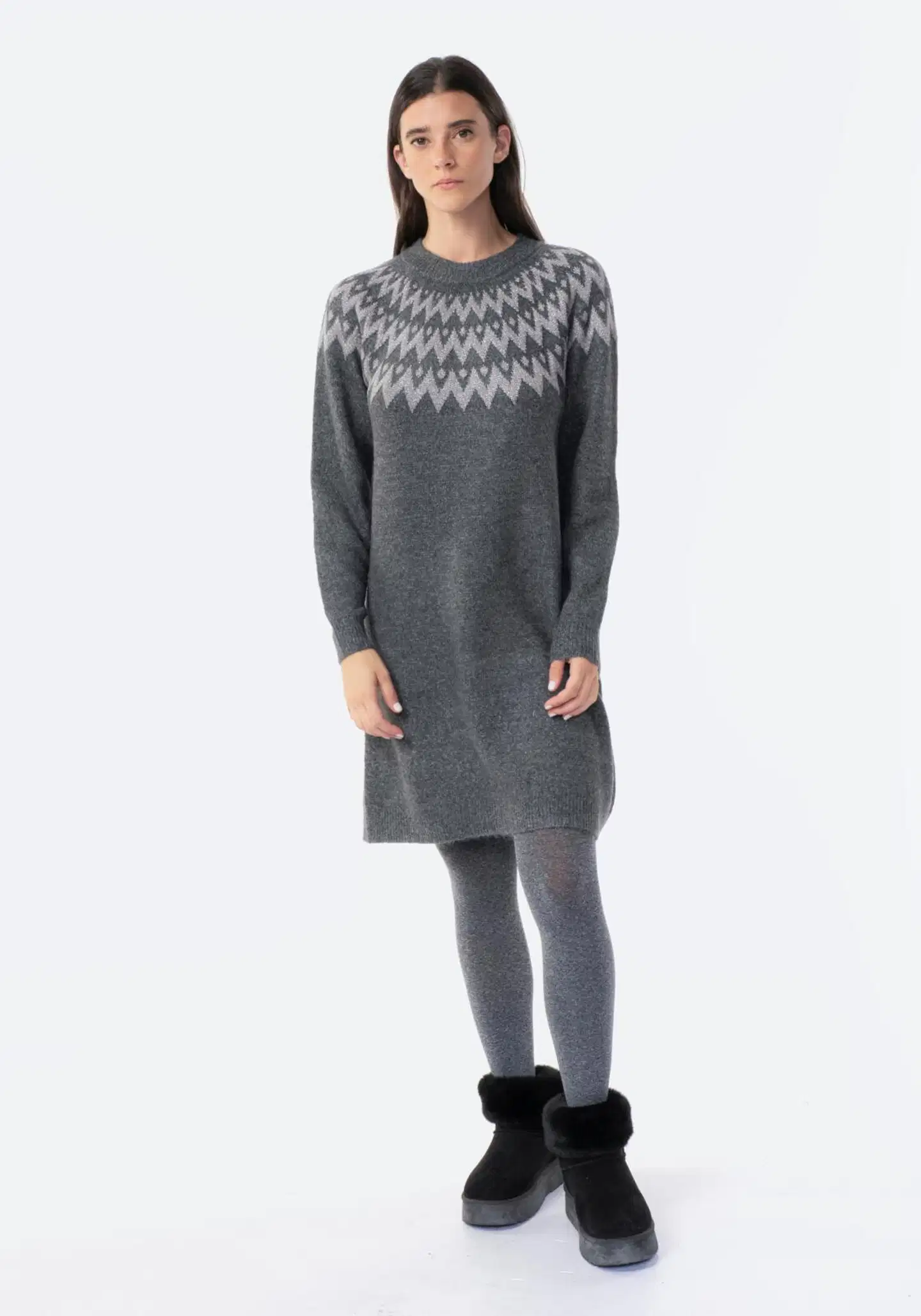 TEX naisten neuletunika I291487 - GREY - 1