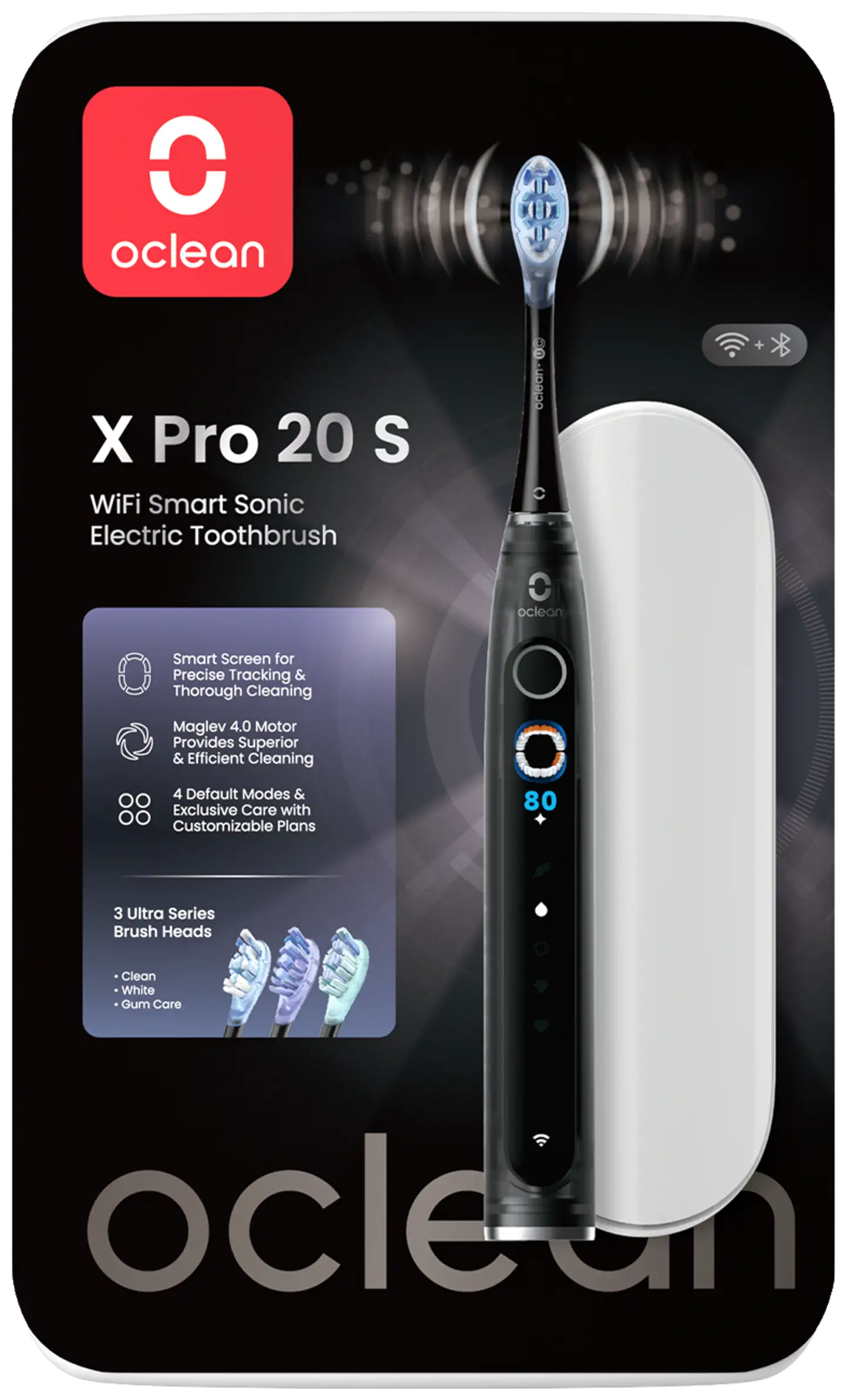 Oclean sähköhammasharja X Pro 20 Set musta C01000744 - 7