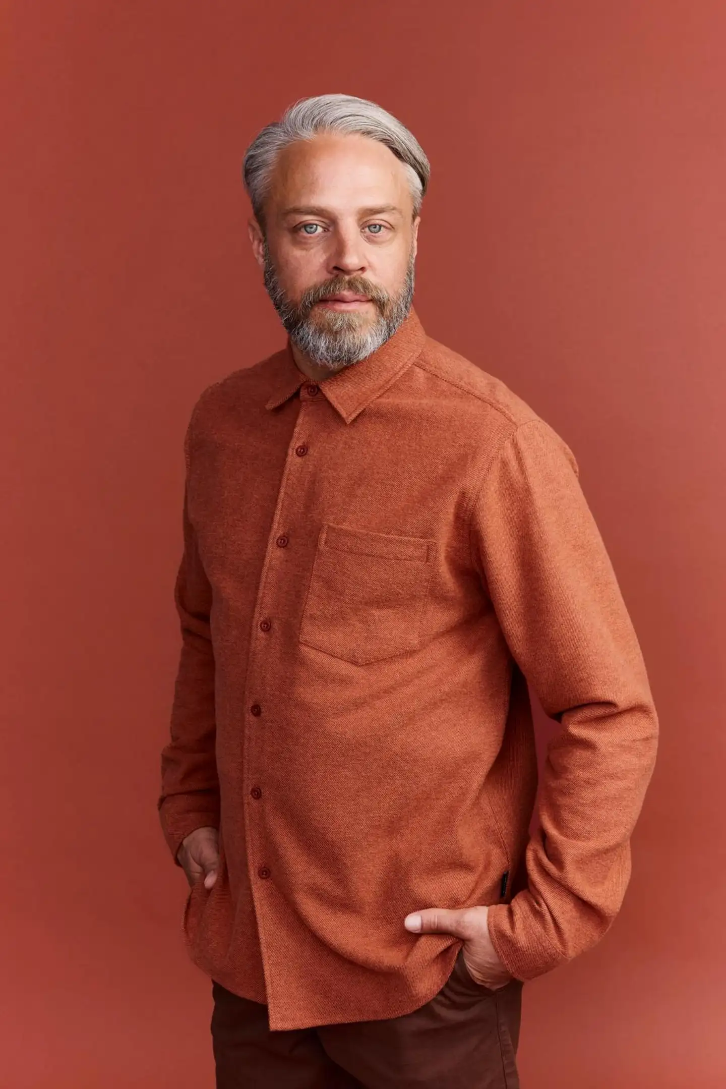 Finlayson miesten flanellipaita Twill - Rusty brown - 6
