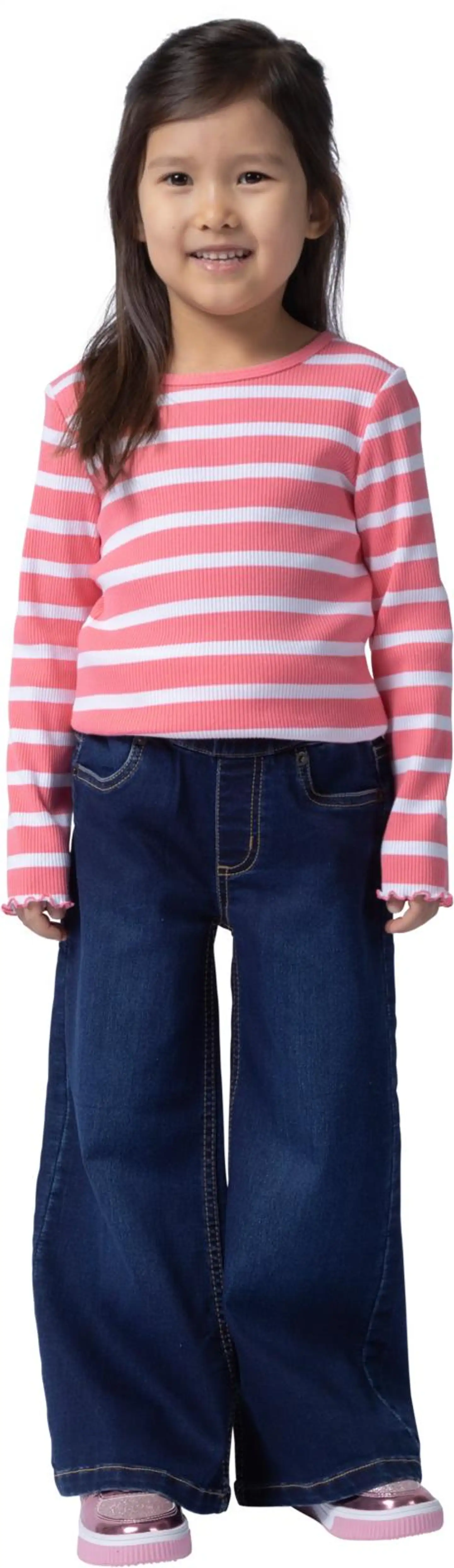 Ciraf lasten rib trikoopaita 25tc260212 - Pink stripes - 5