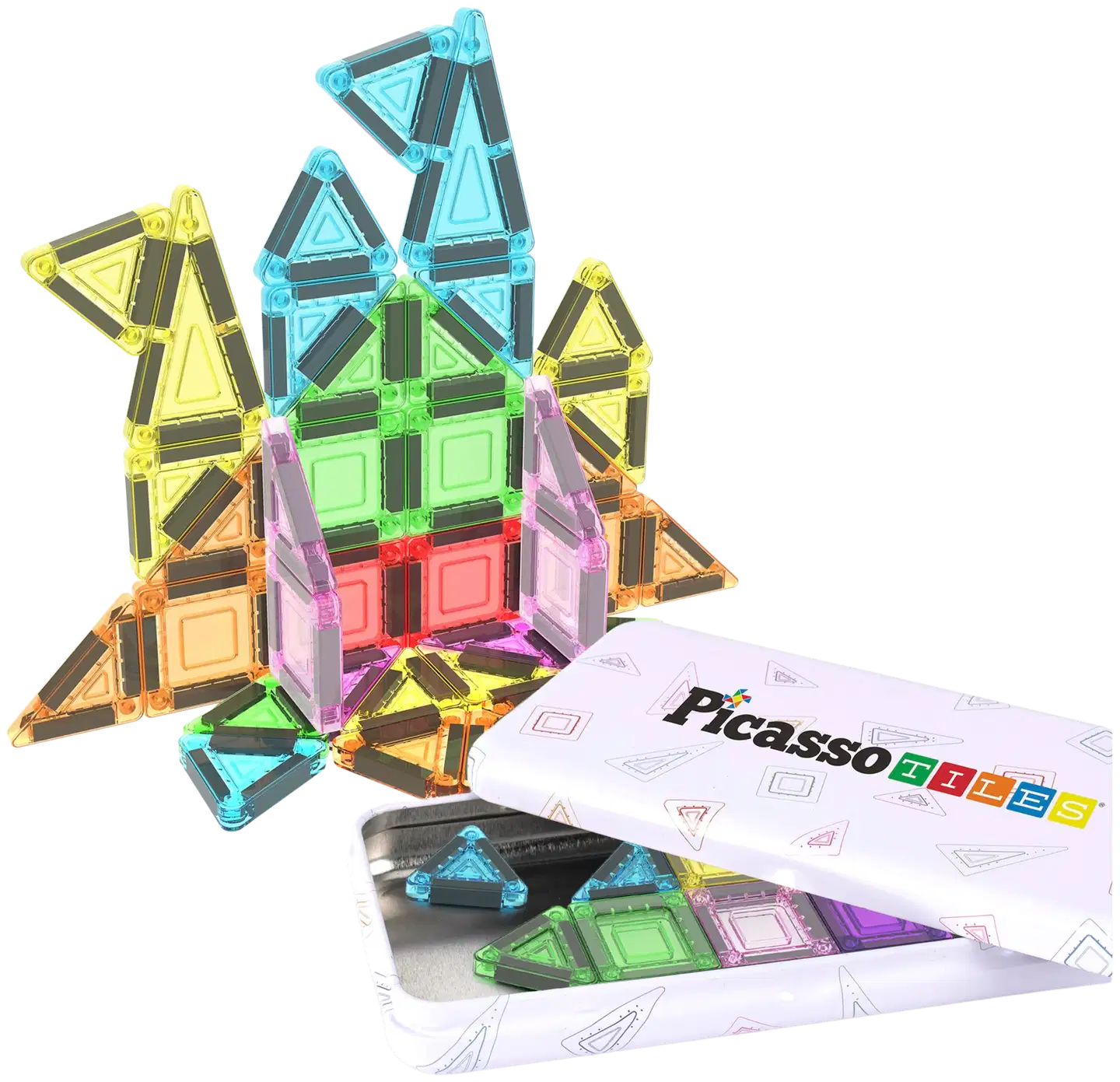 PicassoTiles magneettinen rakennussarja Nano Tiles 40 osaa - 5