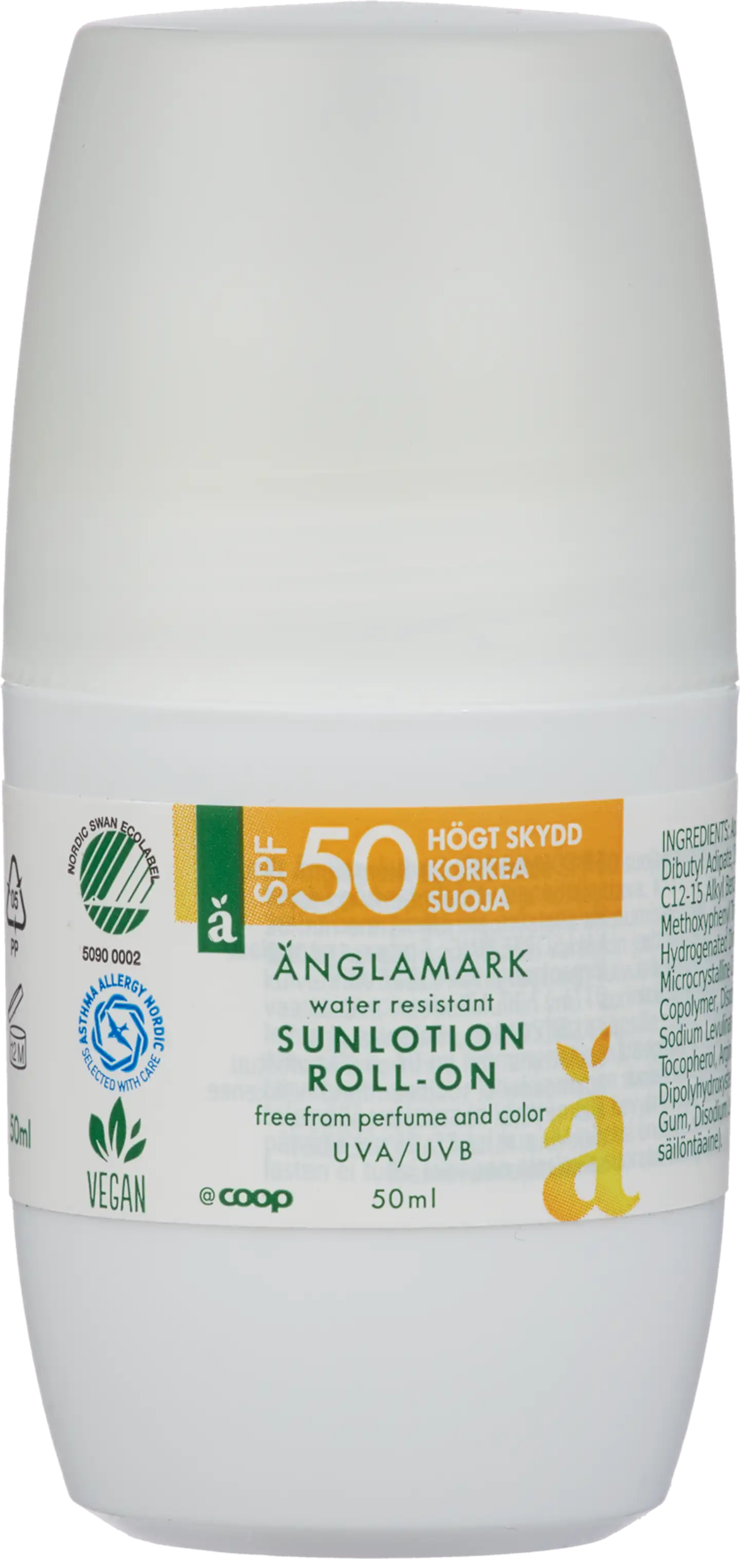 Änglamark Sun roll-on SPF50 aurinkovoide 50 ml