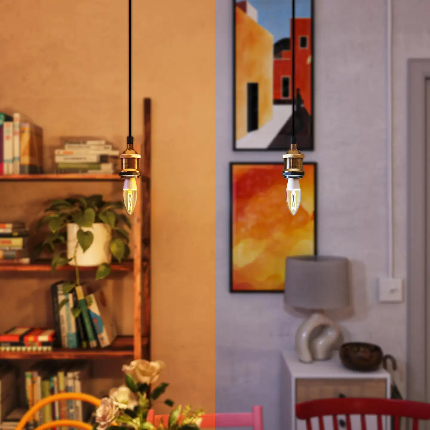 Philips Smart Lighting LED-filamenttilamppu 5W C35 E14 2000-5000K 370lm Amber - 9