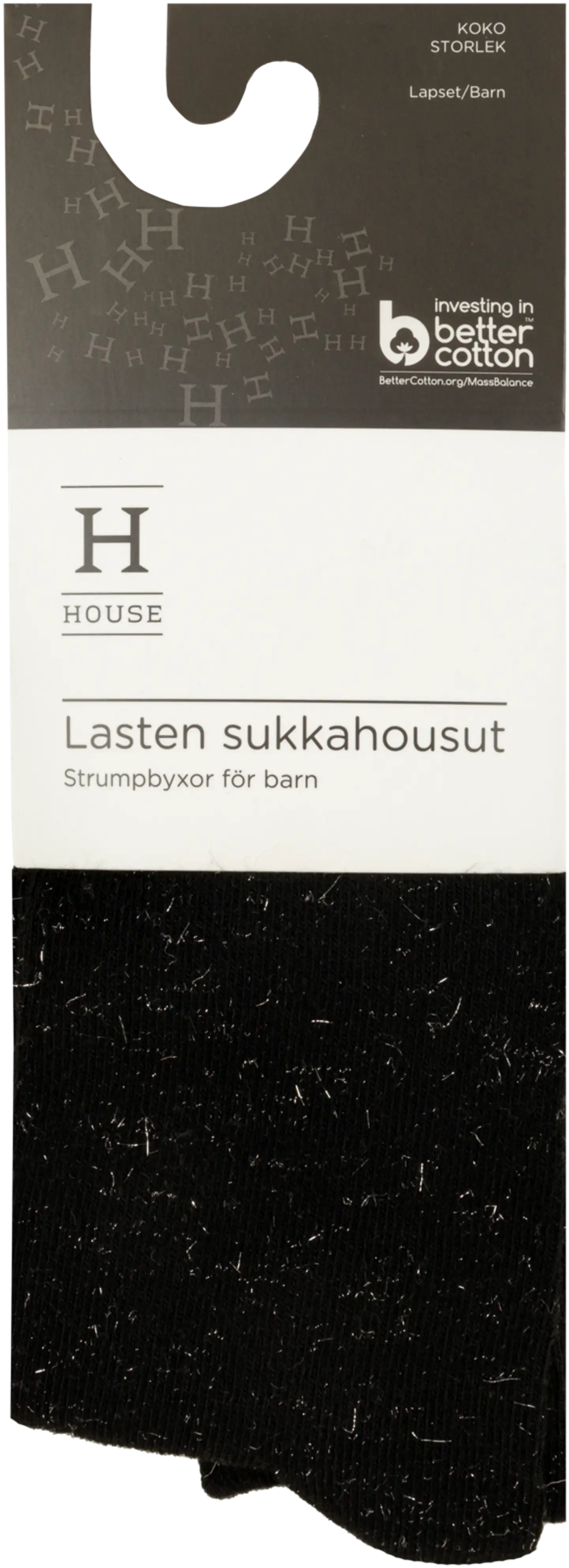 House lasten sukkahousut Glitter - black silver