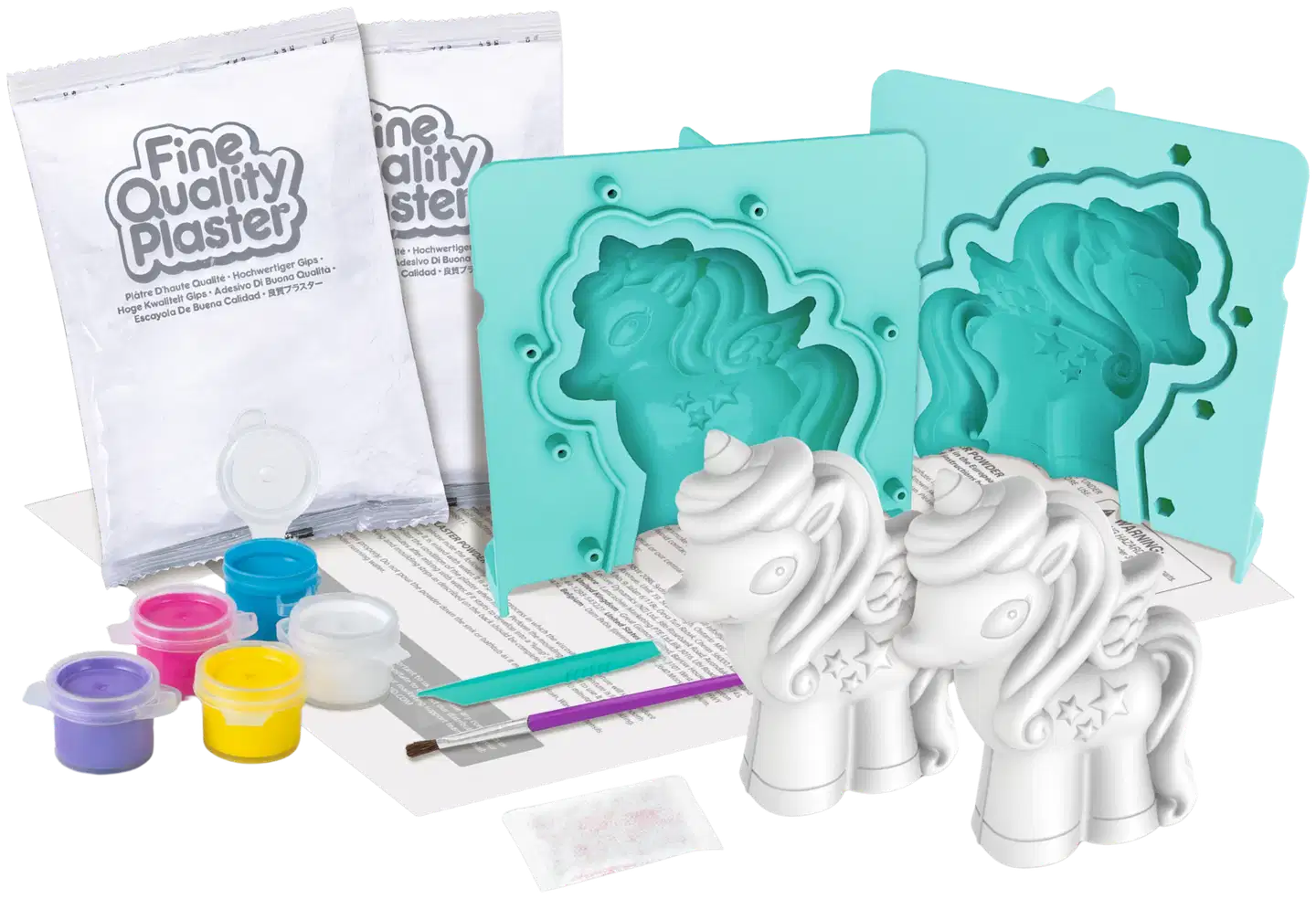 4M 3D Mould & paint kipsivalu-setti kimaltelevat yksisarviset - 2