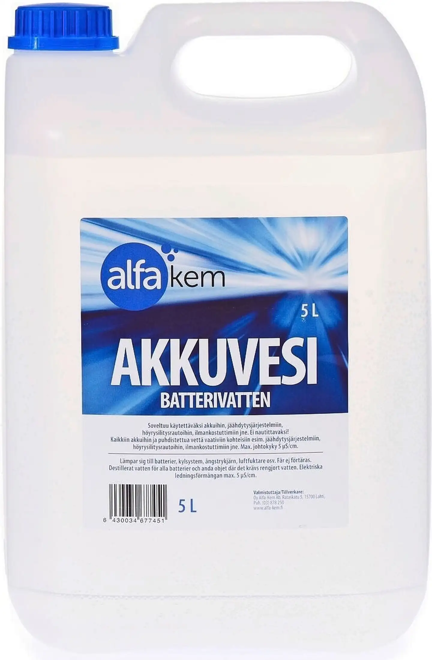 Alfa-Kem akkuvesi, 5L