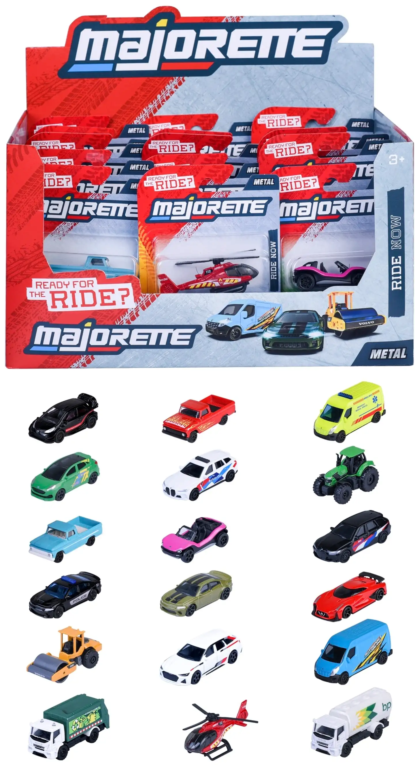 Majorette Street Cars pikkuautot, metallivalettu (die-cast), 7,5 cm, 1:64, useita erilaisia, myydään yksittäin