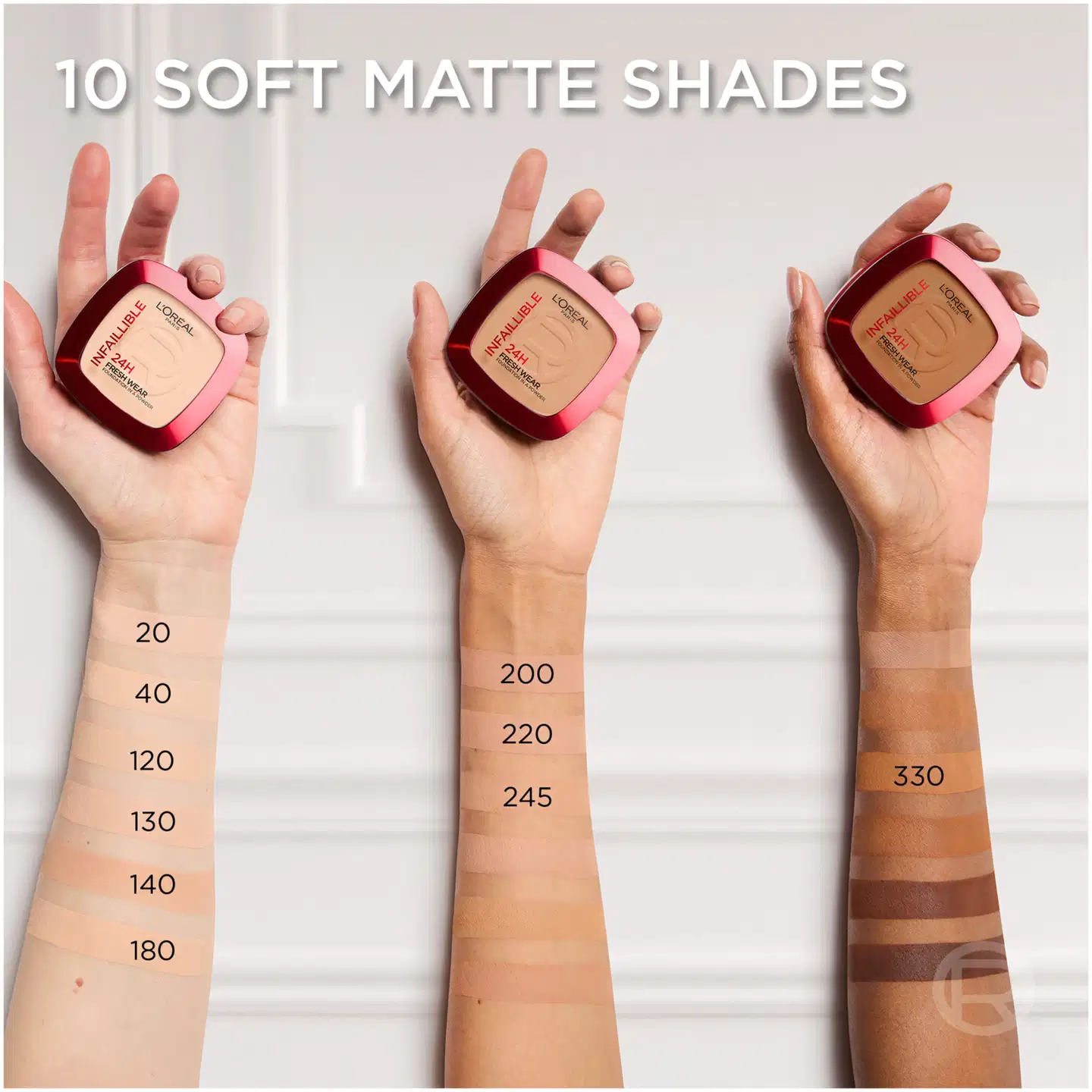 L'Oréal Paris Infaillible 24H Fresh Wear Foundation in a Powder Meikkipuuteri Warm Undertone 30 ml - 8