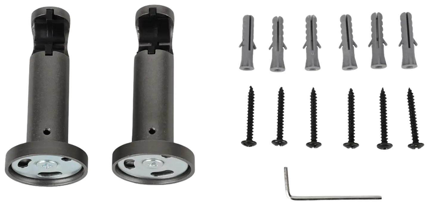 Ihanin verhotangon click-kannakkeet antrasiitti 28mm 2kpl/pss - 2