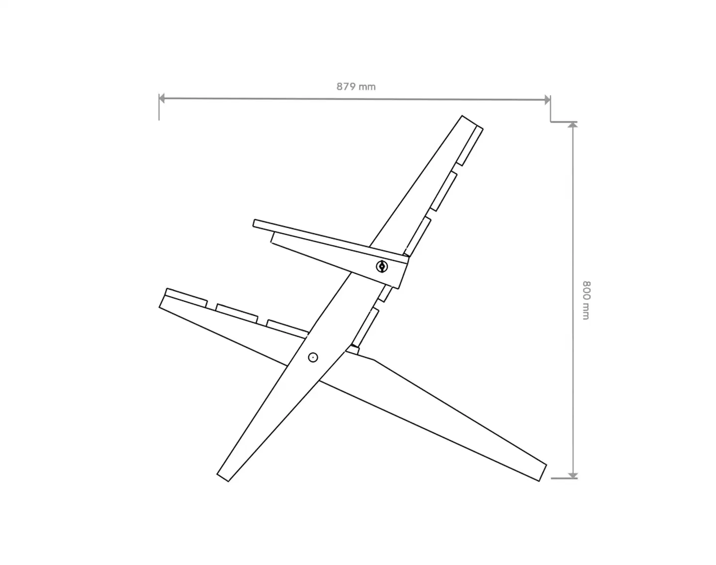 Miljöörakennus Aurinkotuoli, kokoon taittuva, grafiitin harmaa, 67x89x80cm - 3
