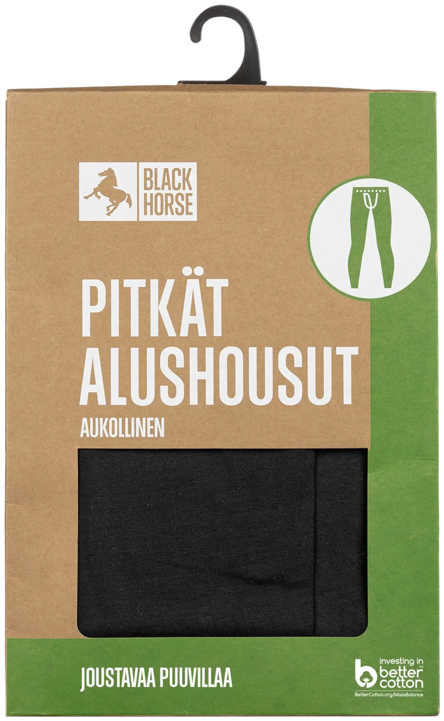 Black Horse miesten pitkät alushousut Basic I135 - BLACK - 3