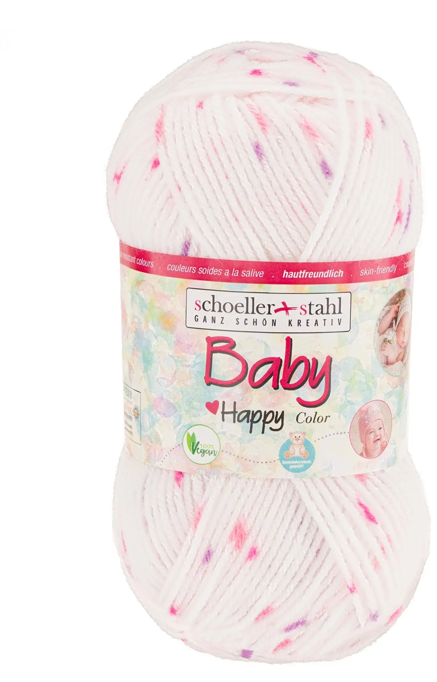 Schoeller+Stahl neulelanka Baby Happy color 50 g vaaleanpunainen - 1