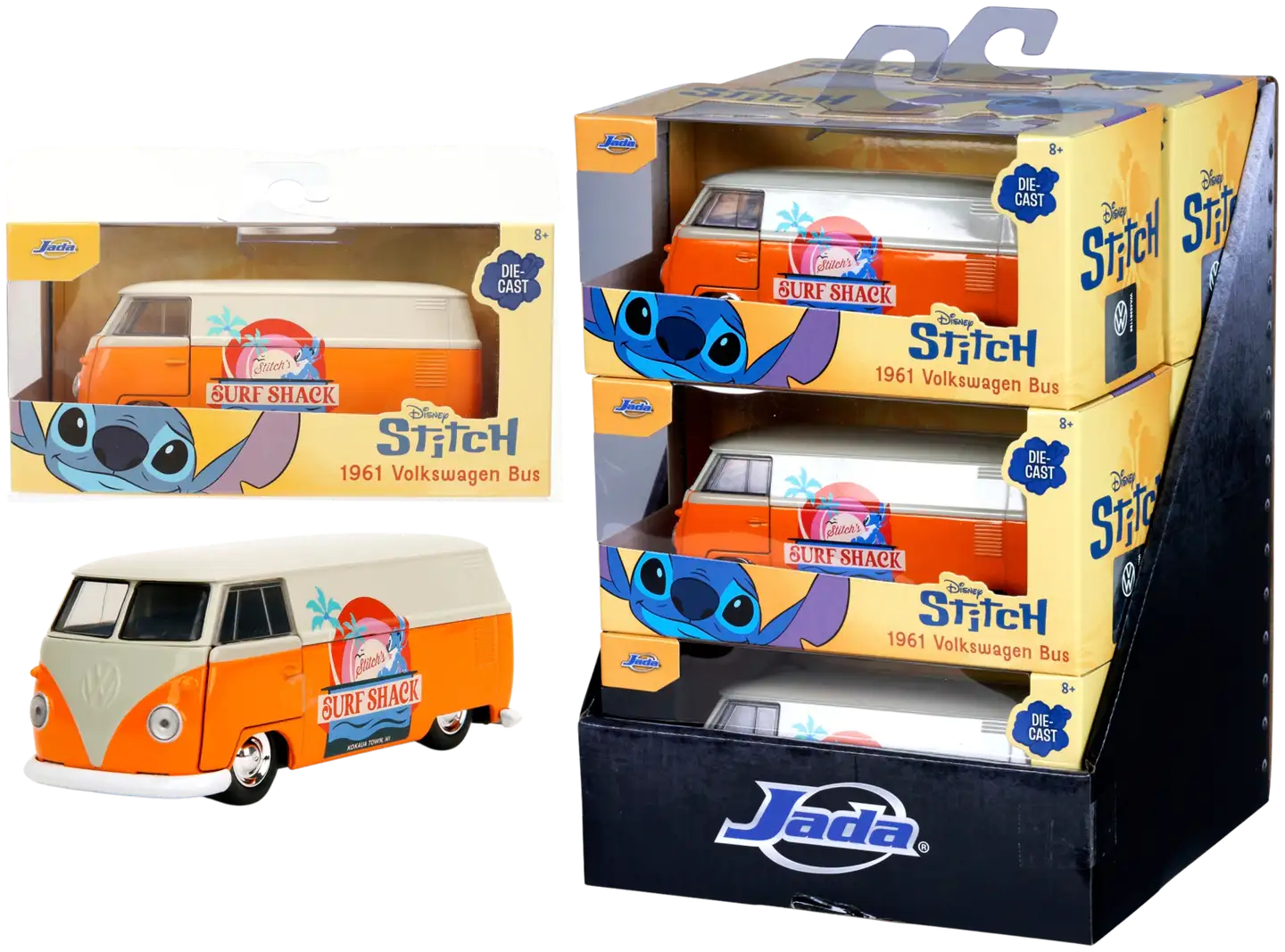 Jada Stitch 1961 VW bussi, die-cast, 13,5 cm, 1:32 - 1