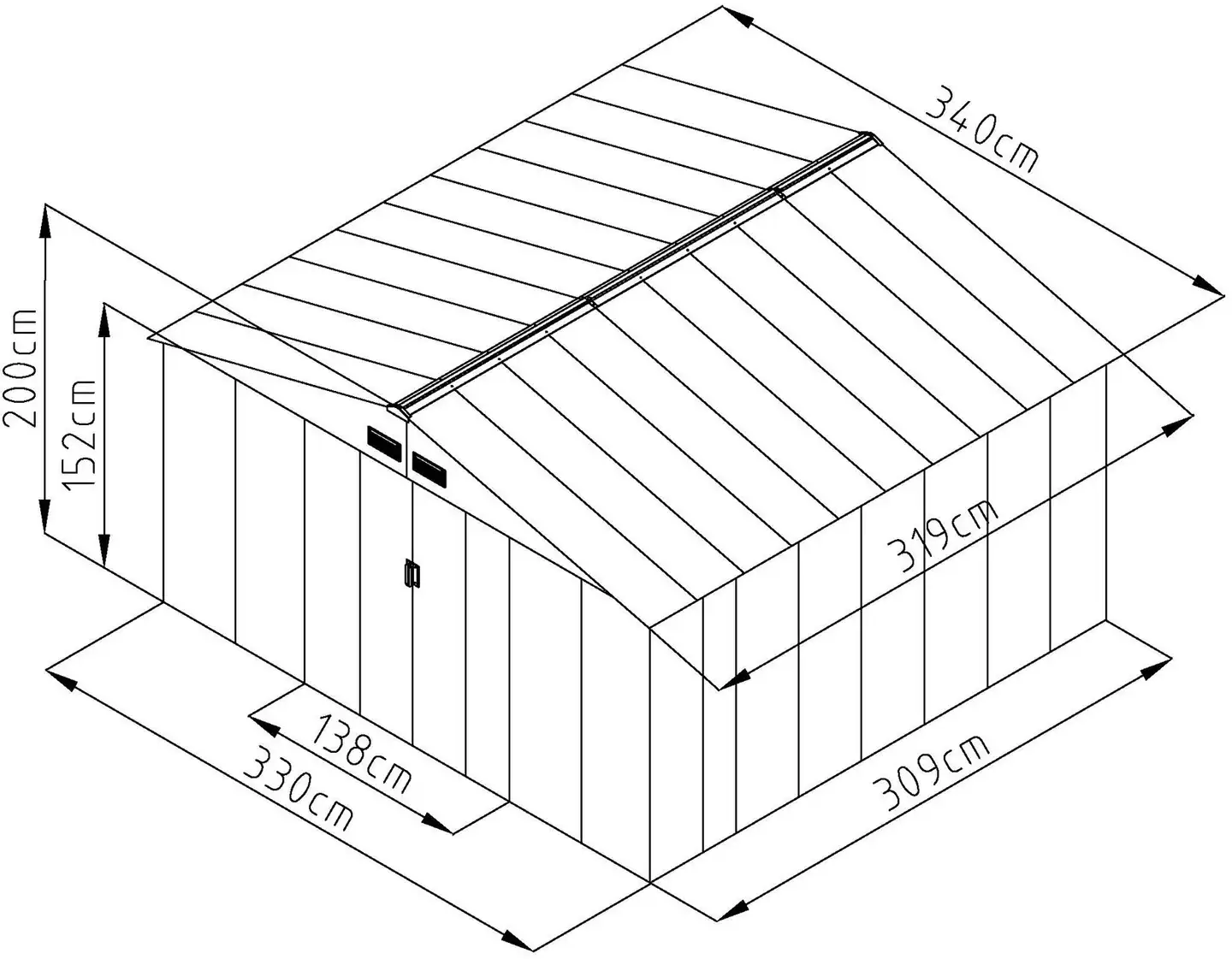 Fornorth pihavarasto, 10.85m2 - 8