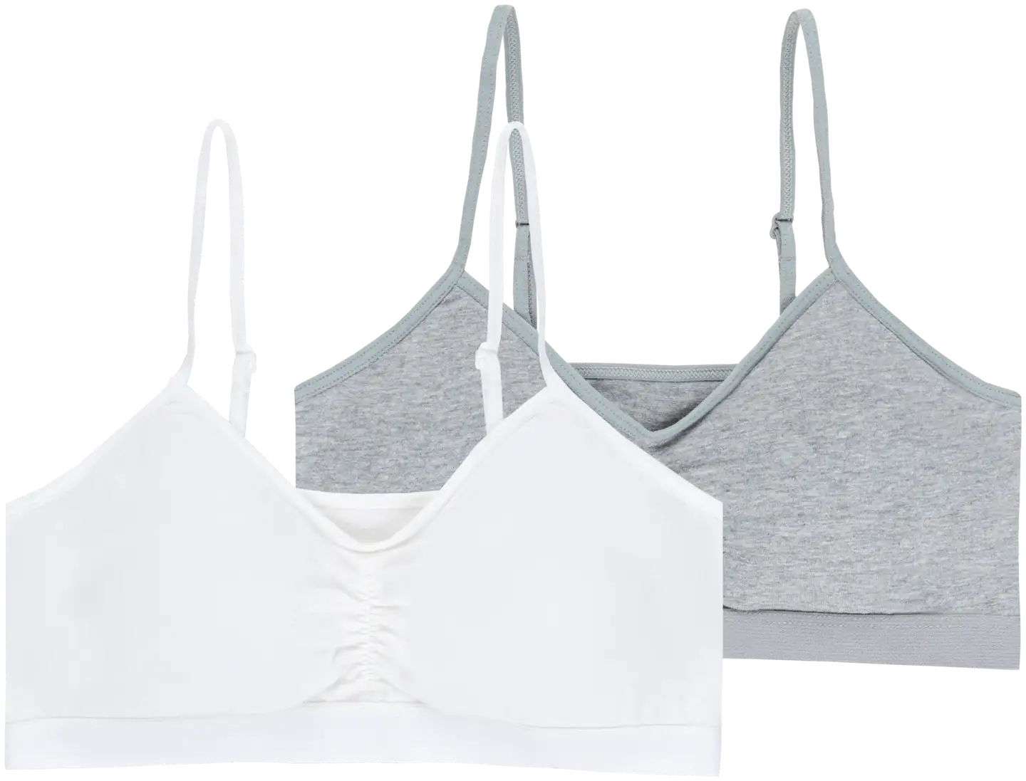 House lasten bralette-toppi irrotettavat toppaukset 230H082501 2-pack - grey melange/white - 1