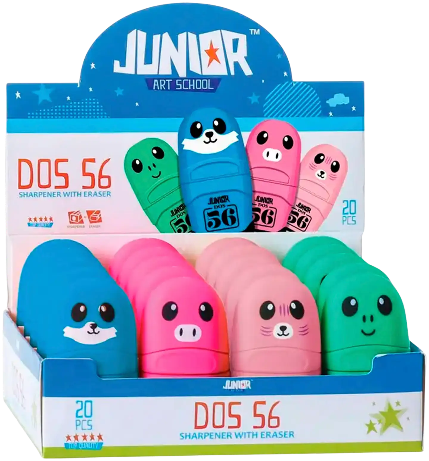 Dos56 pyyhekumi & teroitin, erilaisia