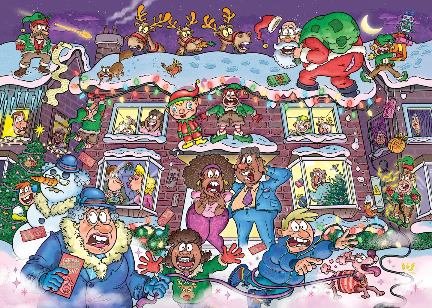 Jumbo palapeli Wasgij Christmas no22 2x1000 - 2