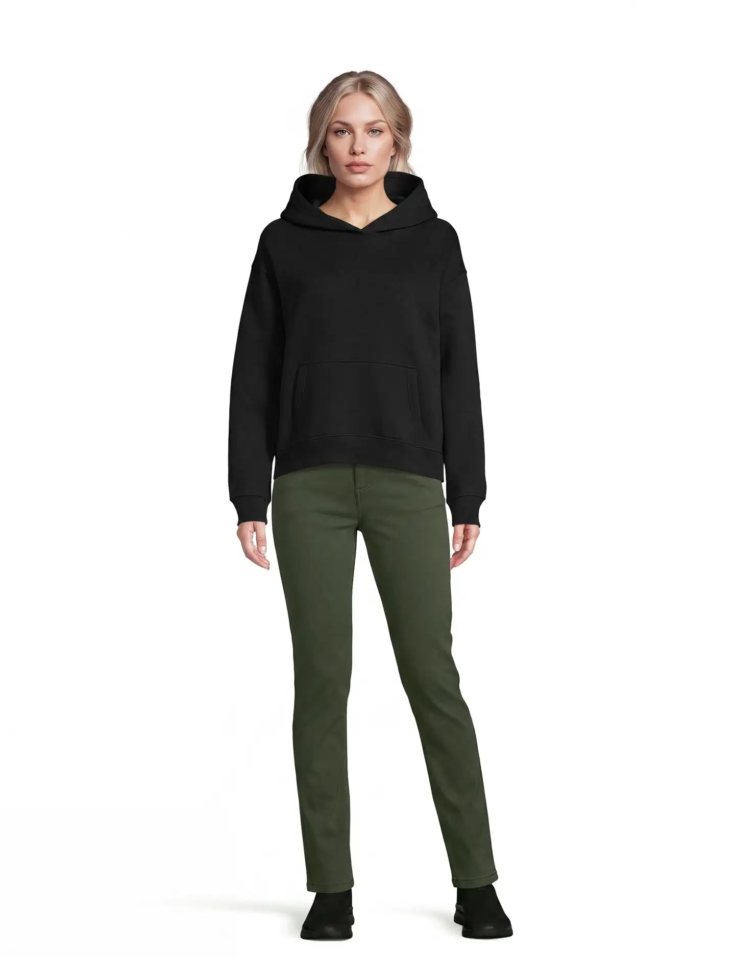 House naisten stretch-housut 222H262908 - green - 4