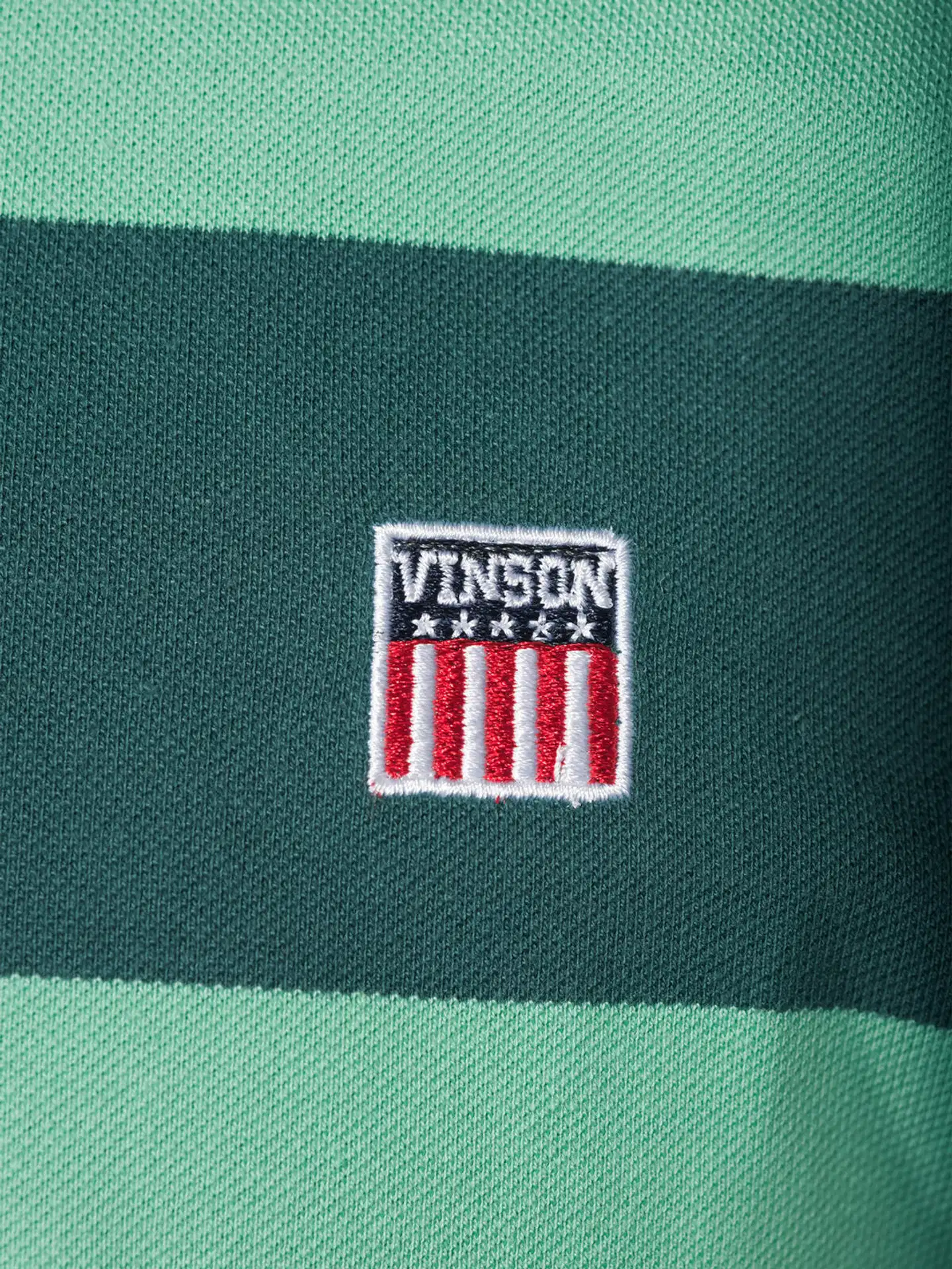 Vinson miesten raidallinen pikeepaita Samir 105621 - Creme de menthe/mediterranea - 5