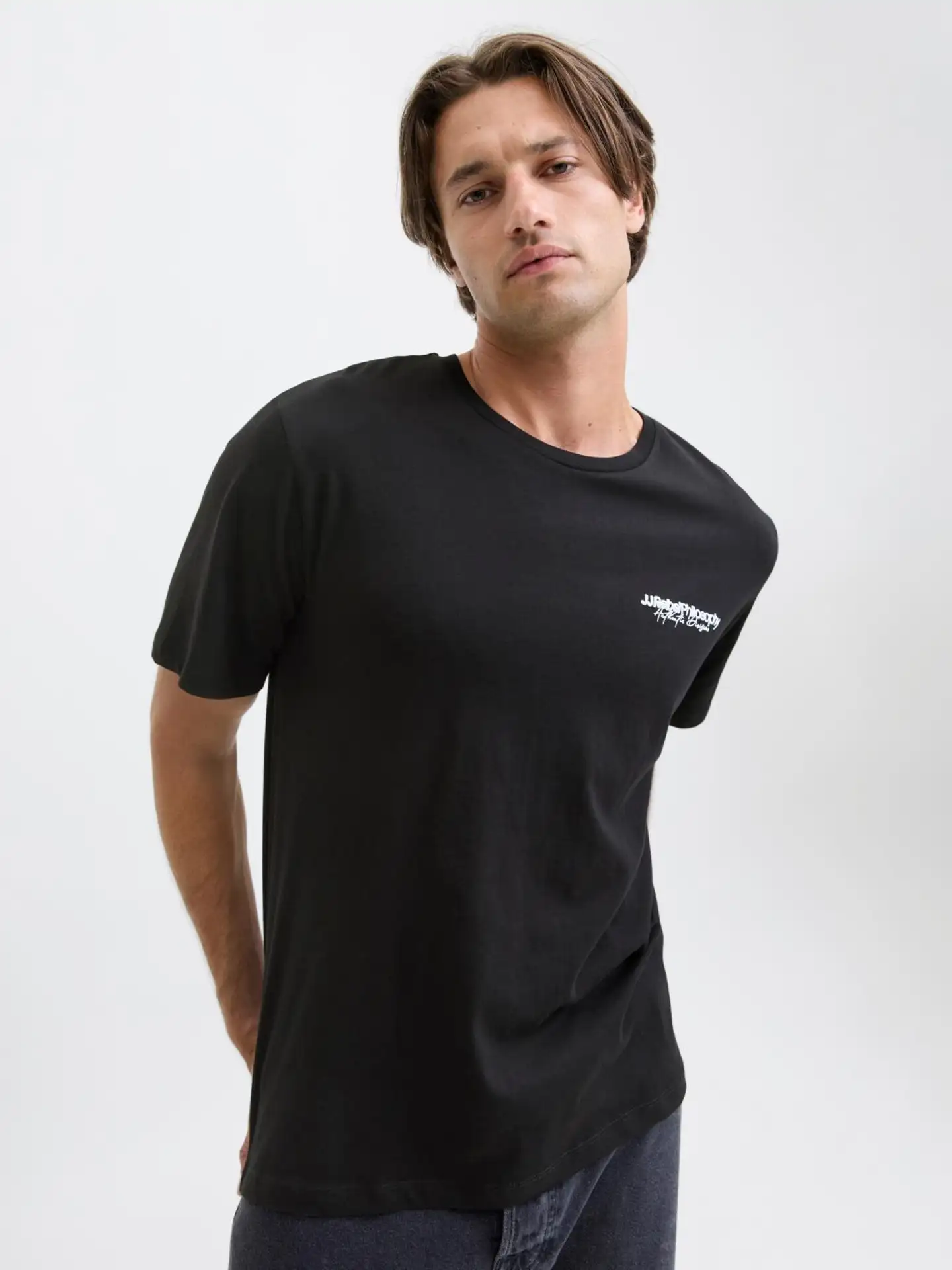 JJ REBEL miesten t-paita Jrebzack - BLACK - 5