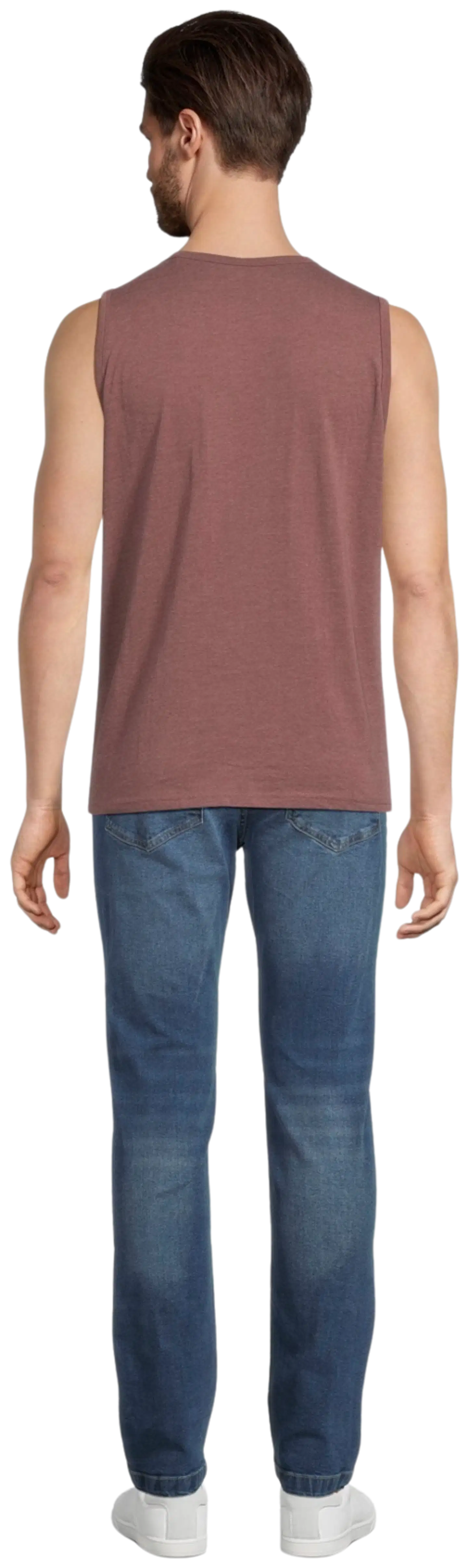 House miesten hihaton t-paita 195HNOS1 - Marron red melange - 3