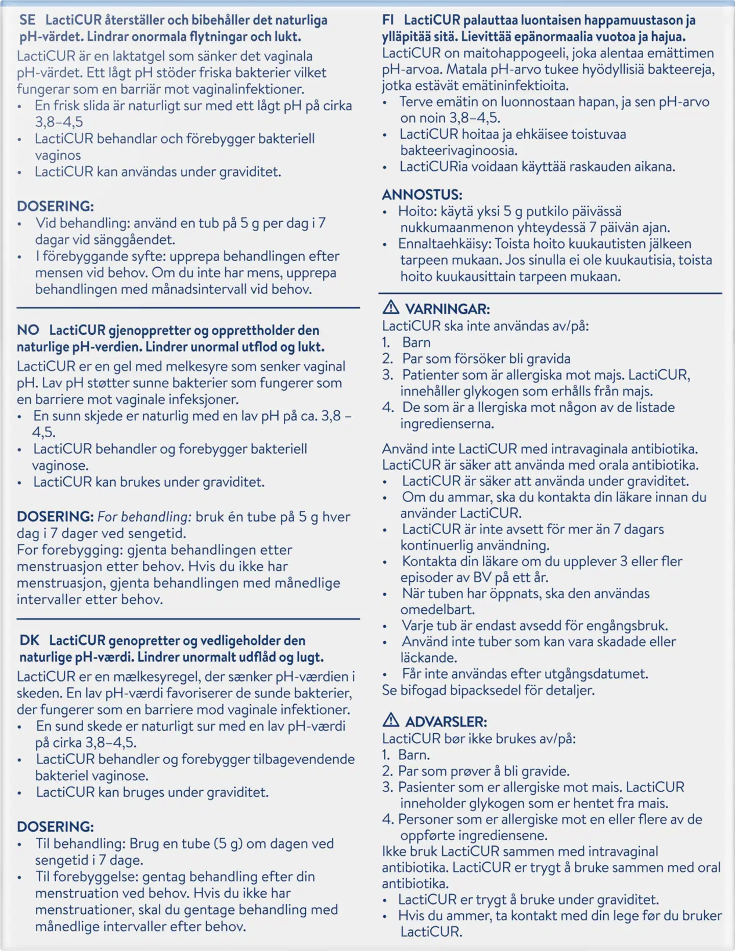 RFSU LactiCUR bakteerivaginoosin hoito7 kpl - 2